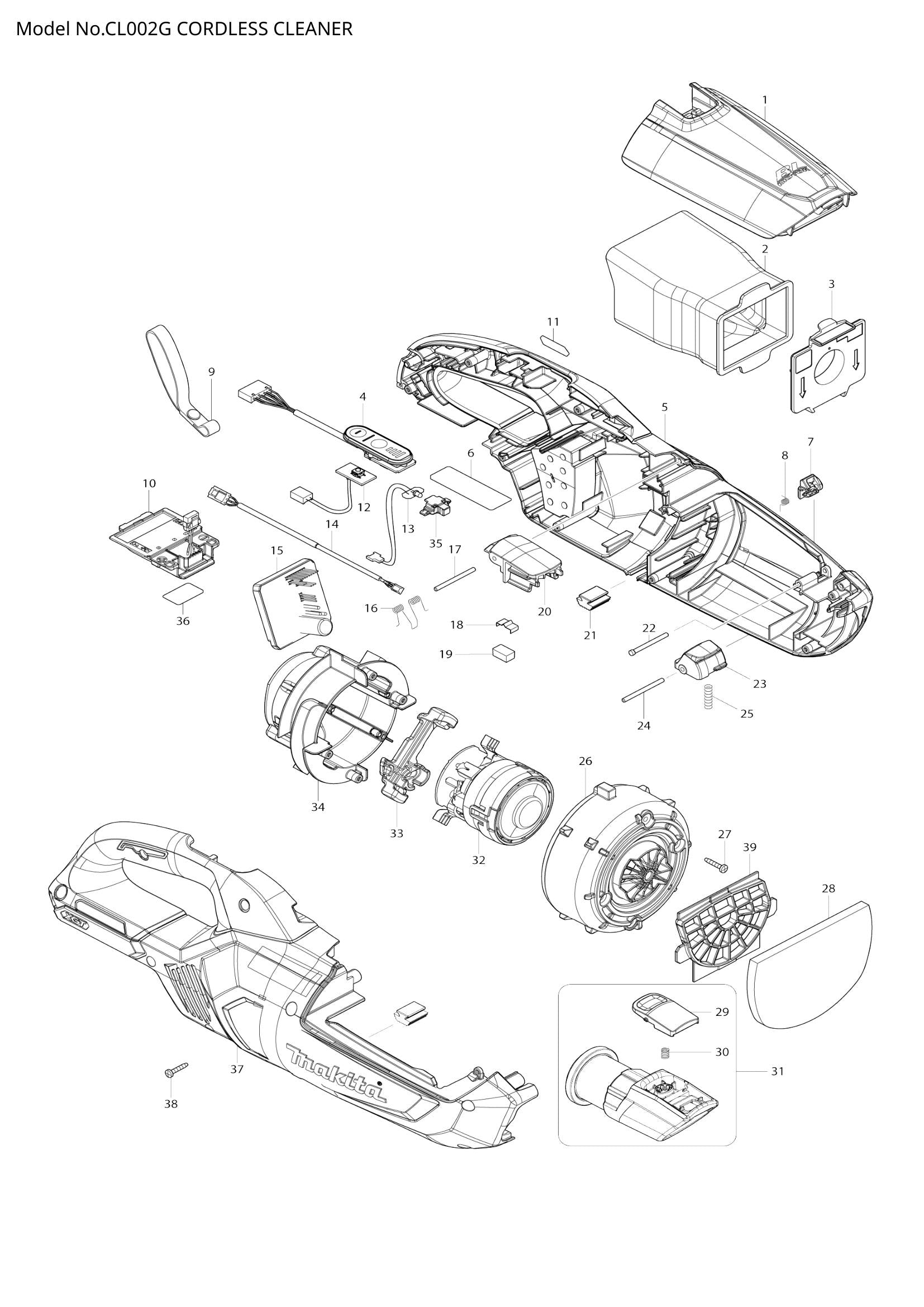 CL002G exploded view