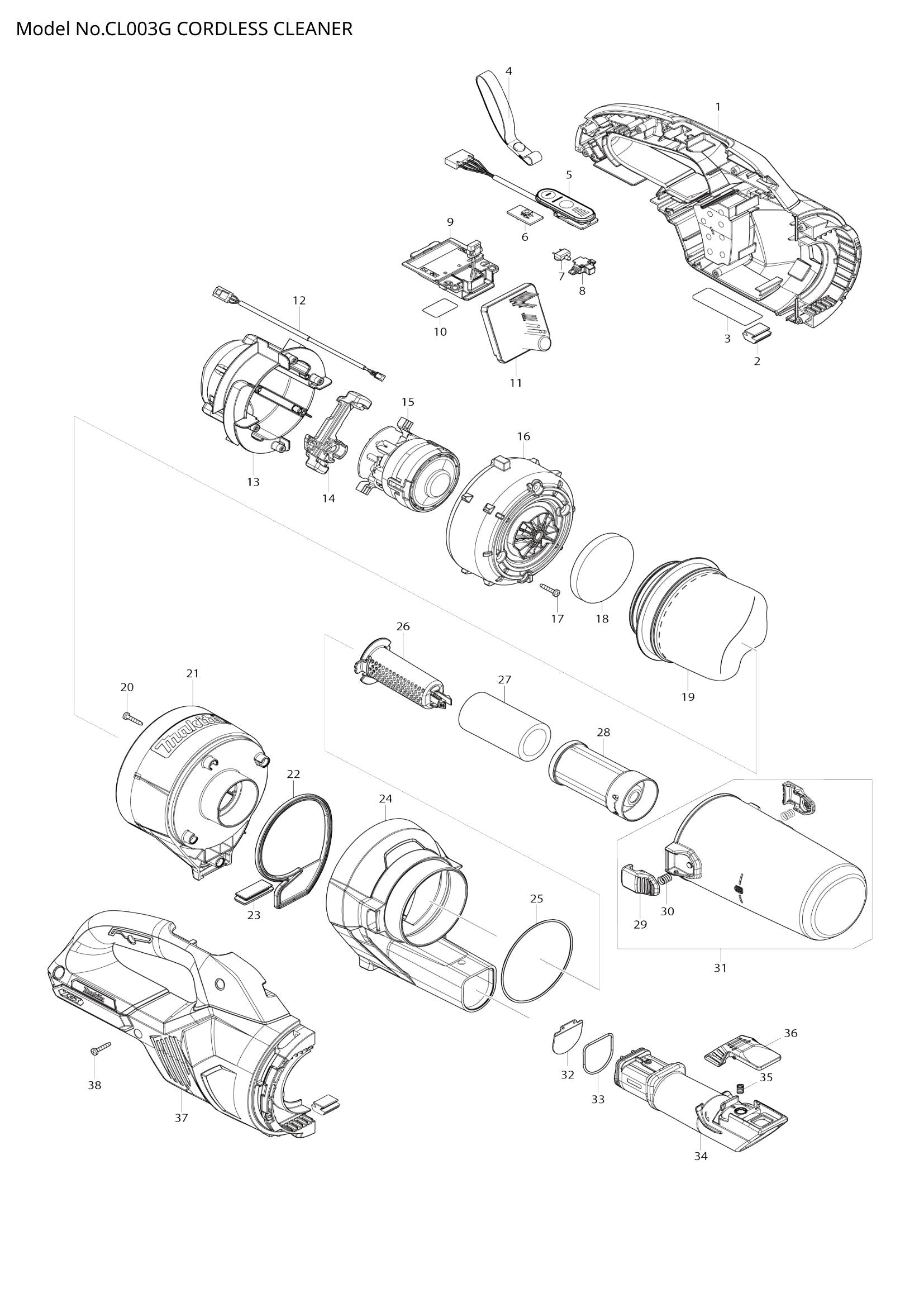 CL003G exploded view