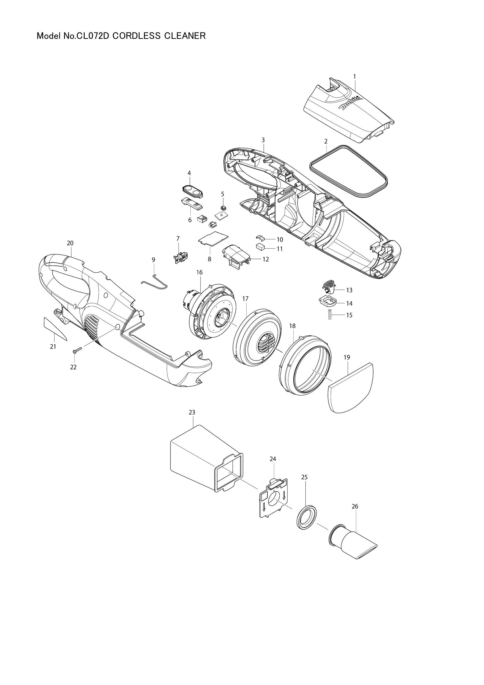 CL072D exploded view