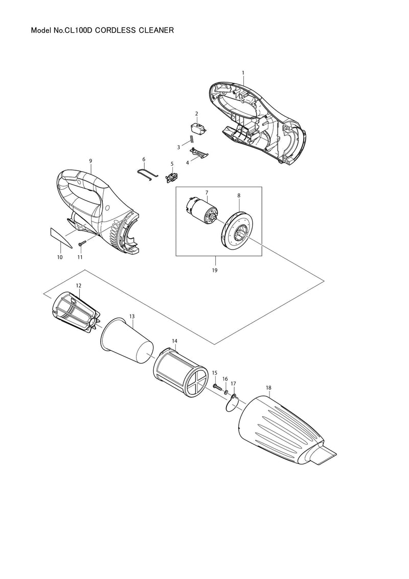 CL100D exploded view