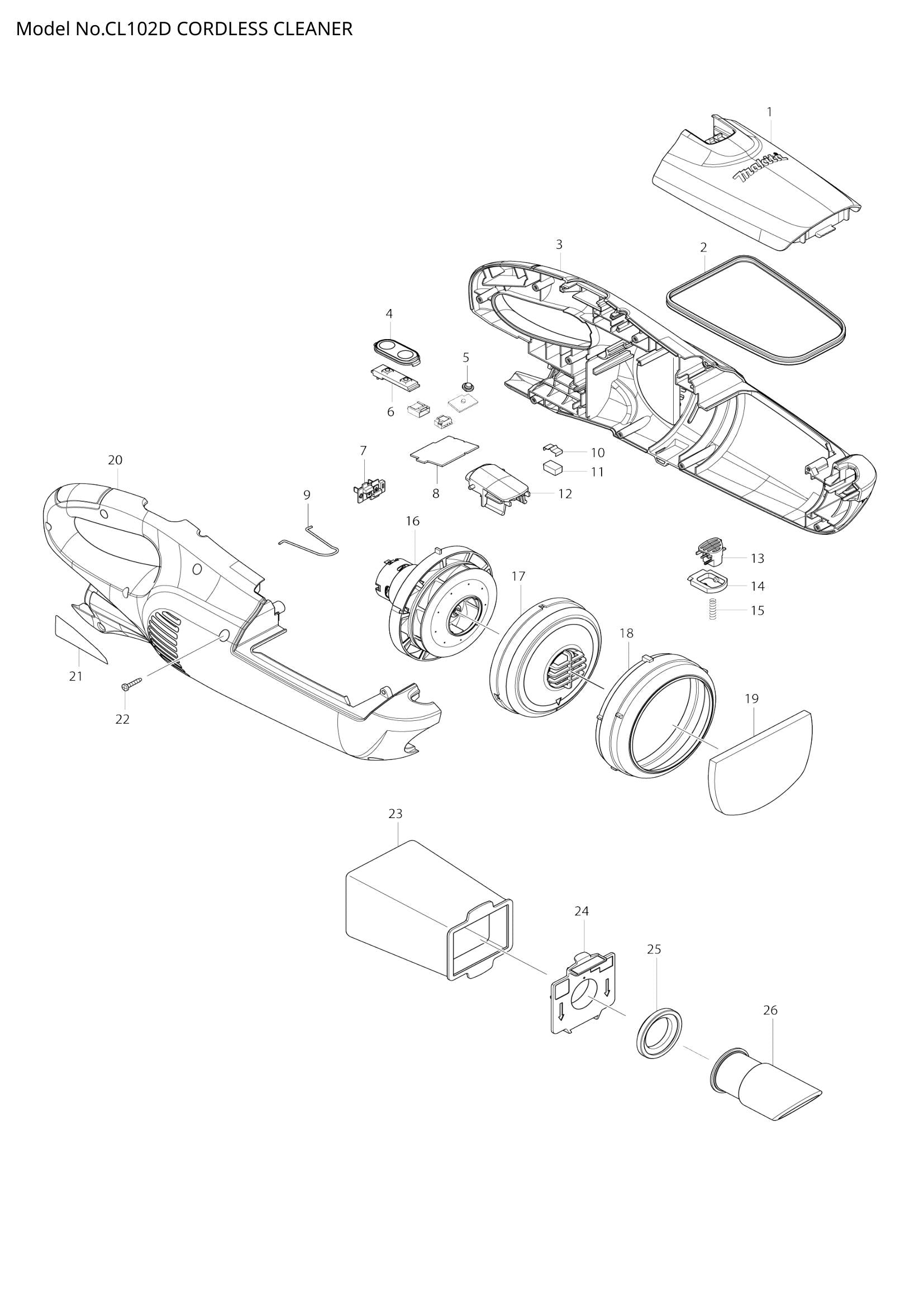 CL102D exploded view