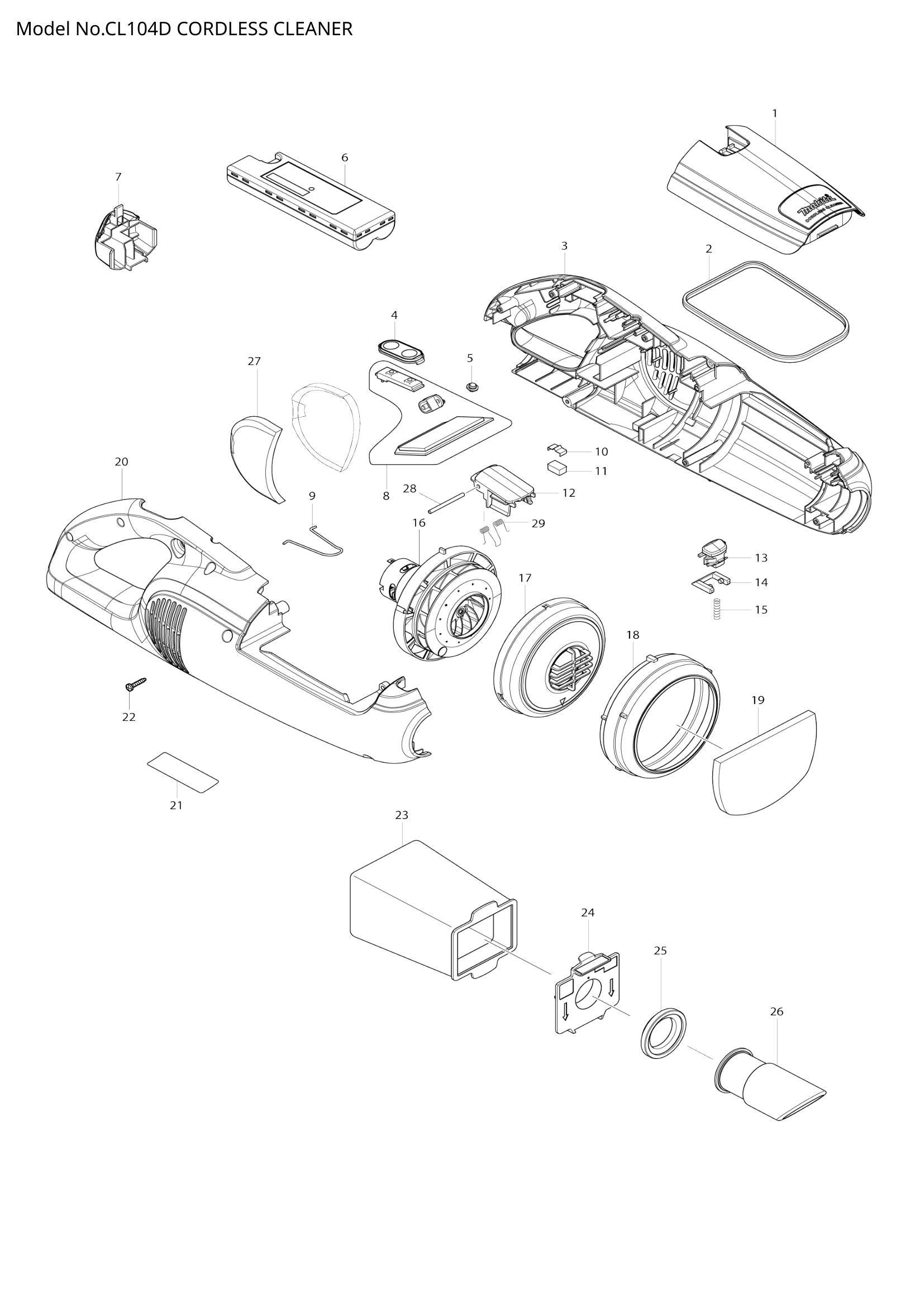 CL104D exploded view
