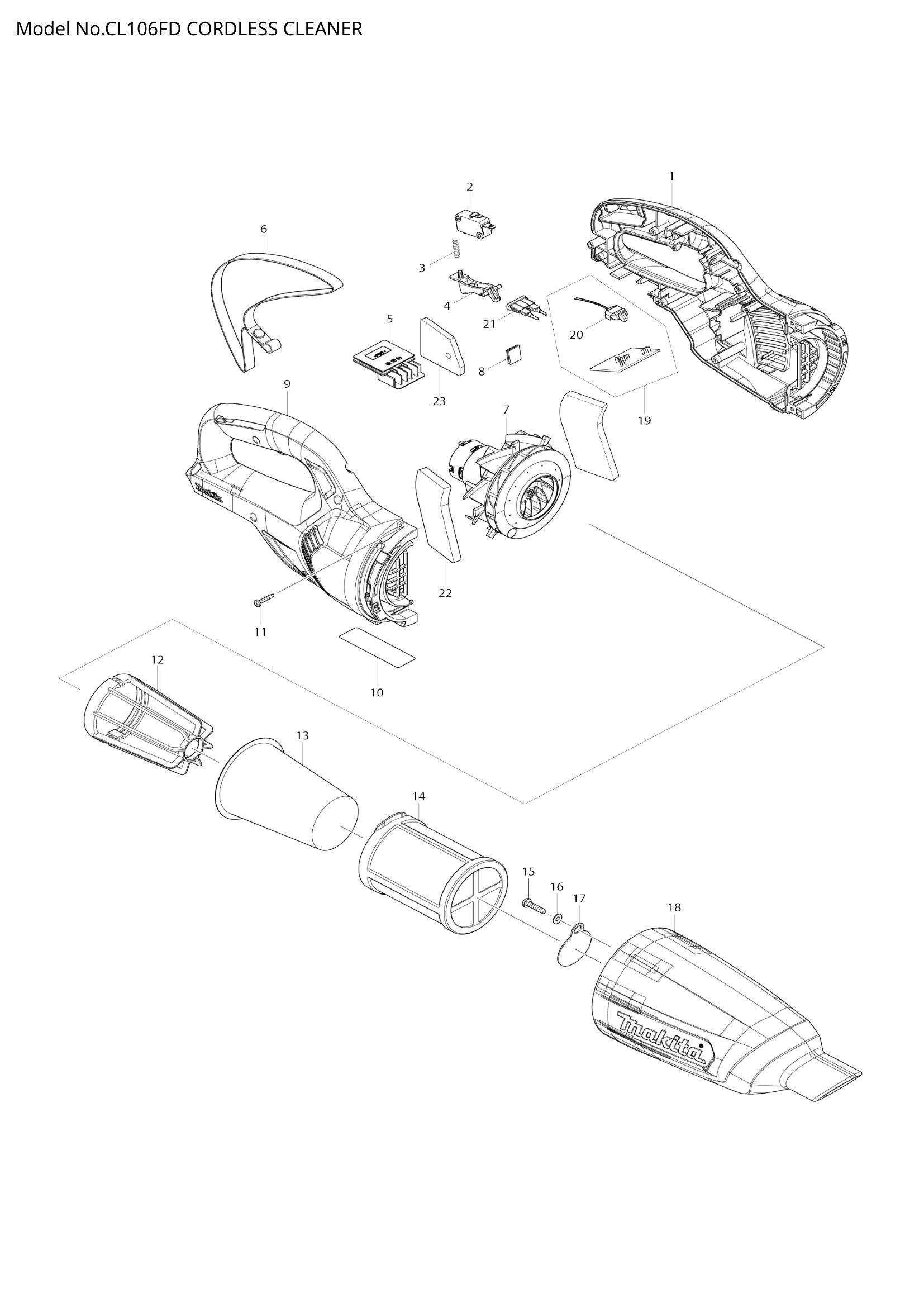 CL106FD exploded view