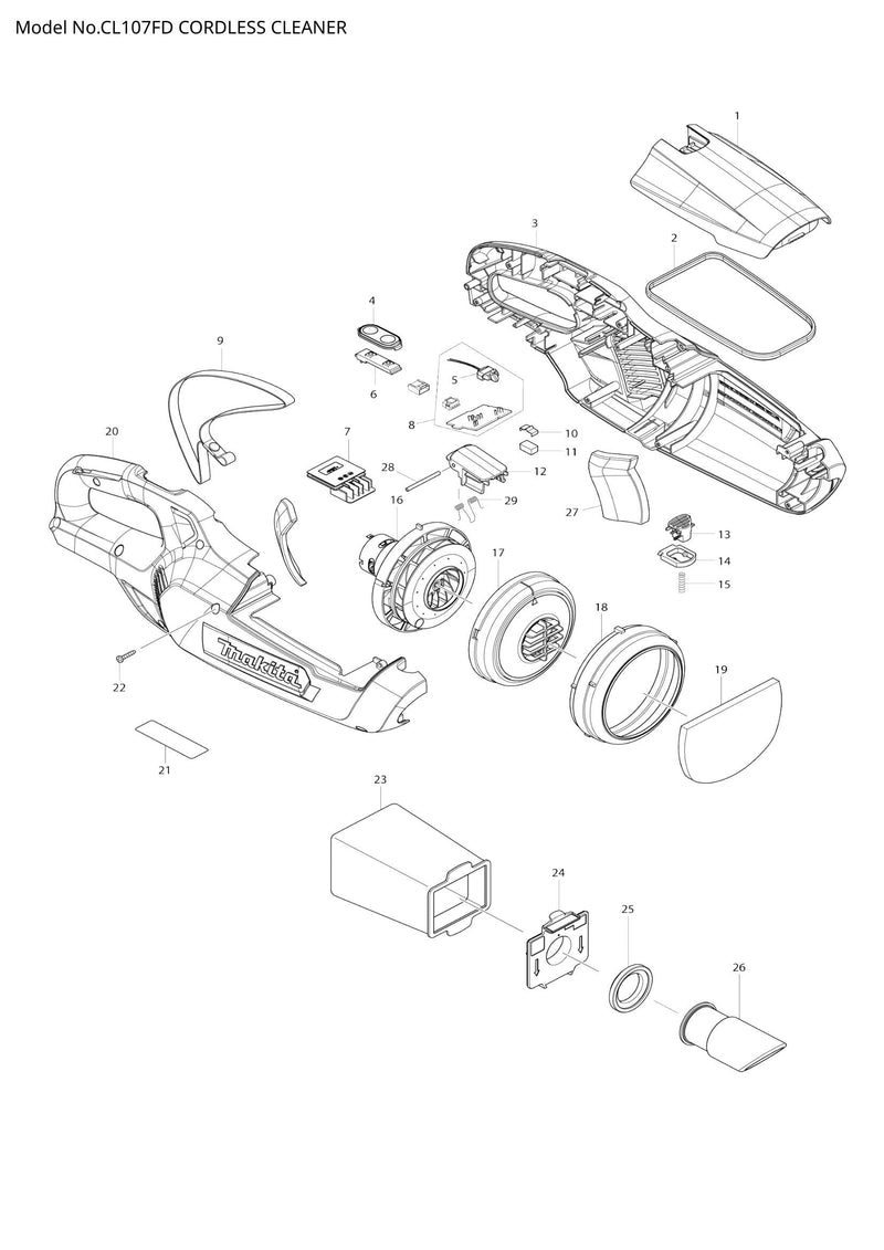 CL107FD exploded view