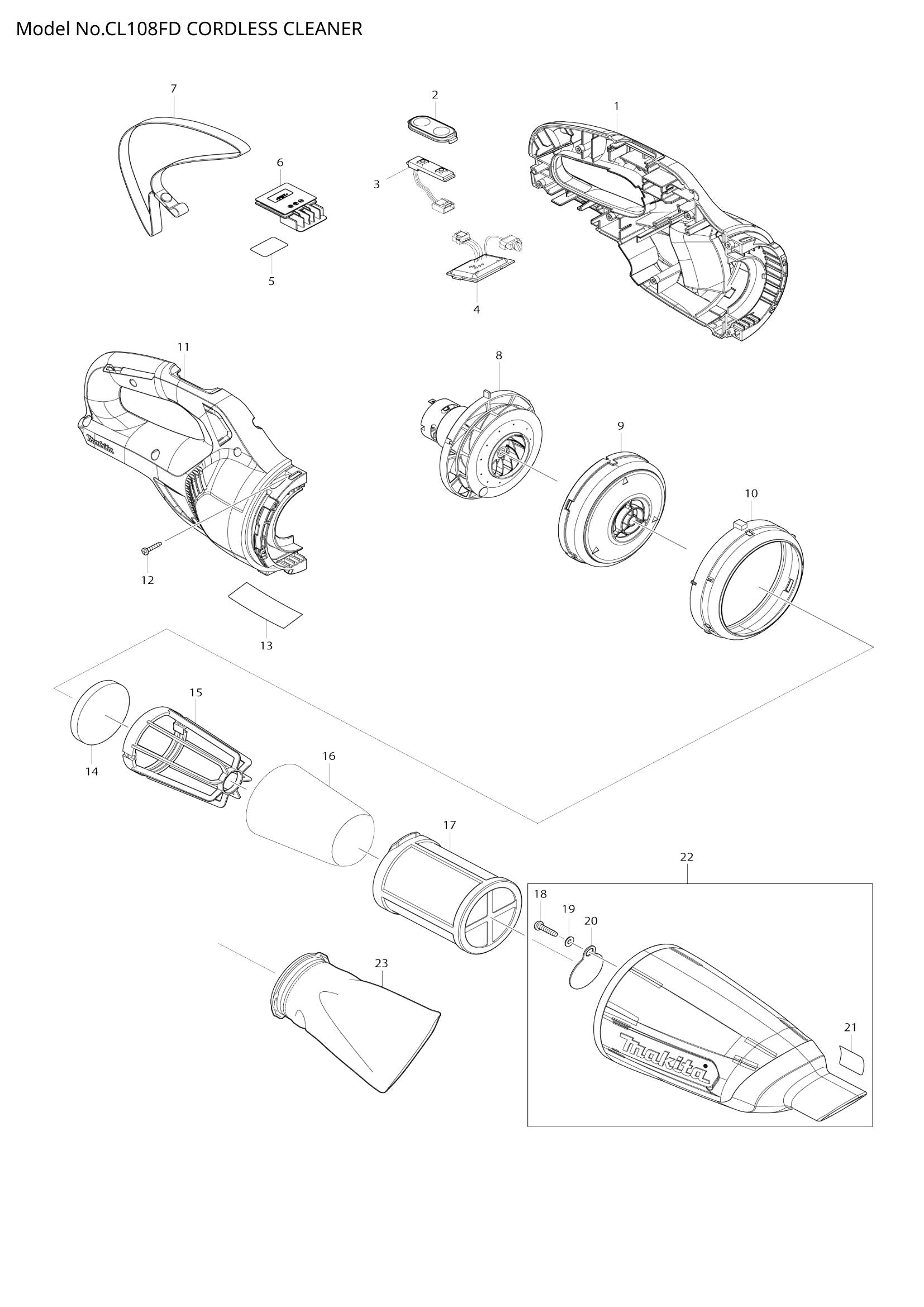 CL108FD exploded view