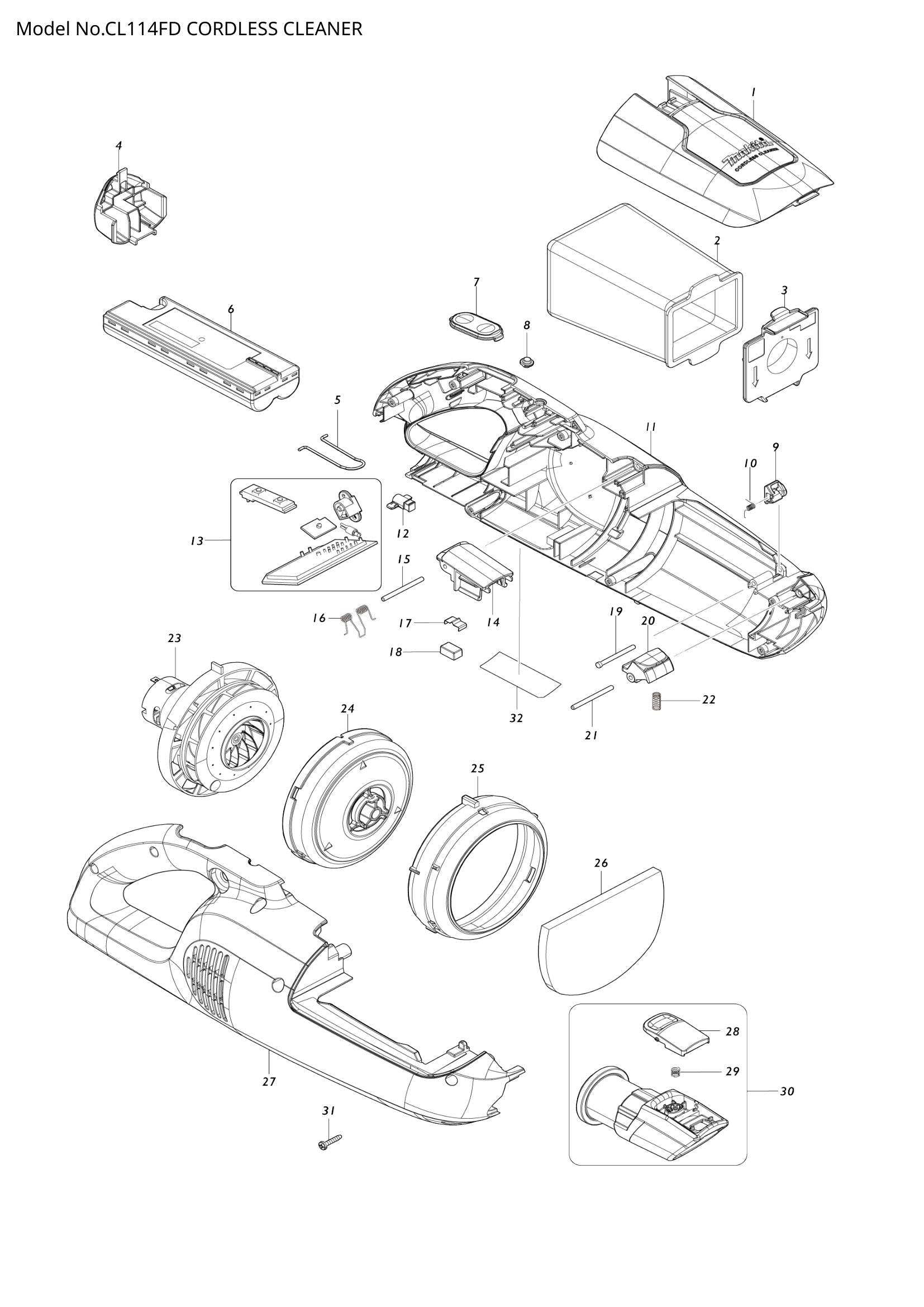 CL114FD exploded view