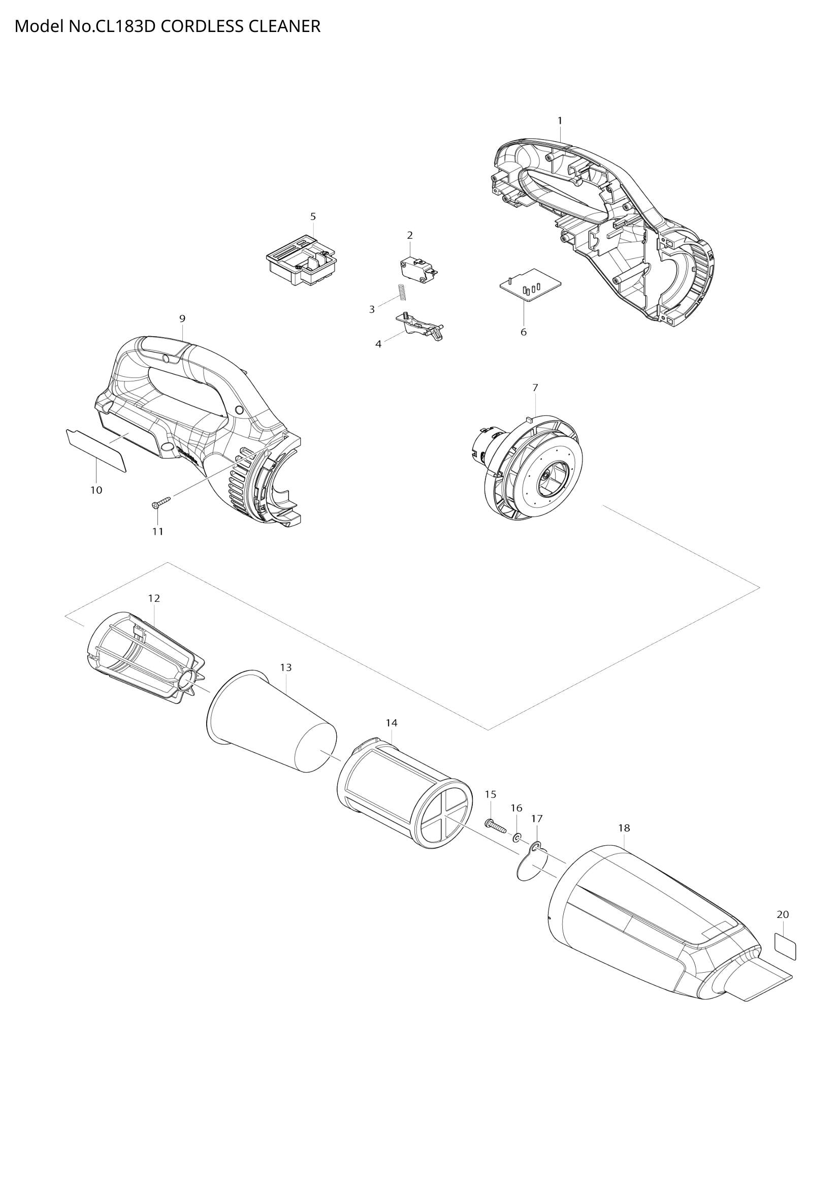 CL183D exploded view