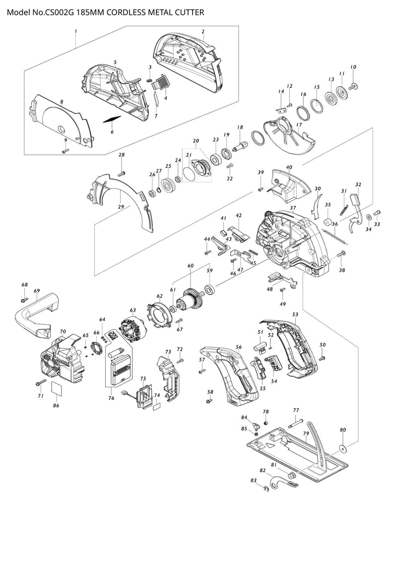 CS002G exploded view