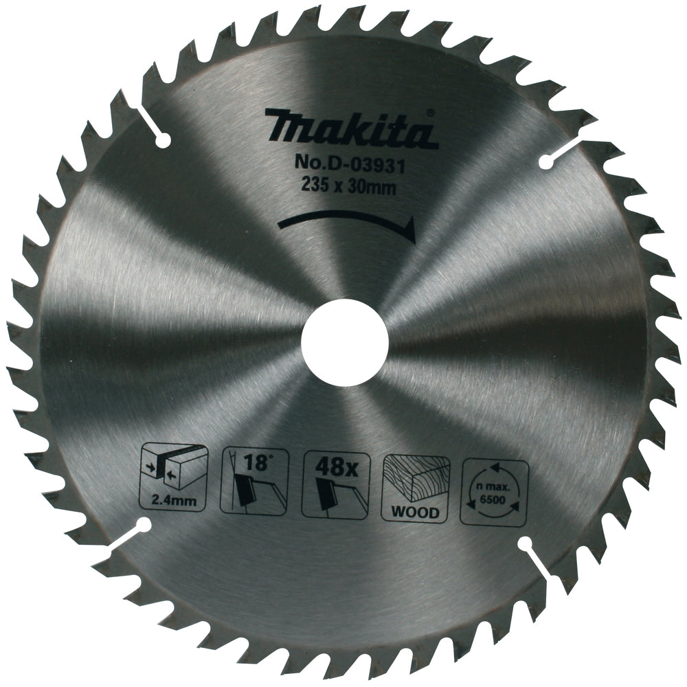 Makita D-03931 Kreissägeblatt, Standard T.C.T., 235 x 30 mm, 48 T
