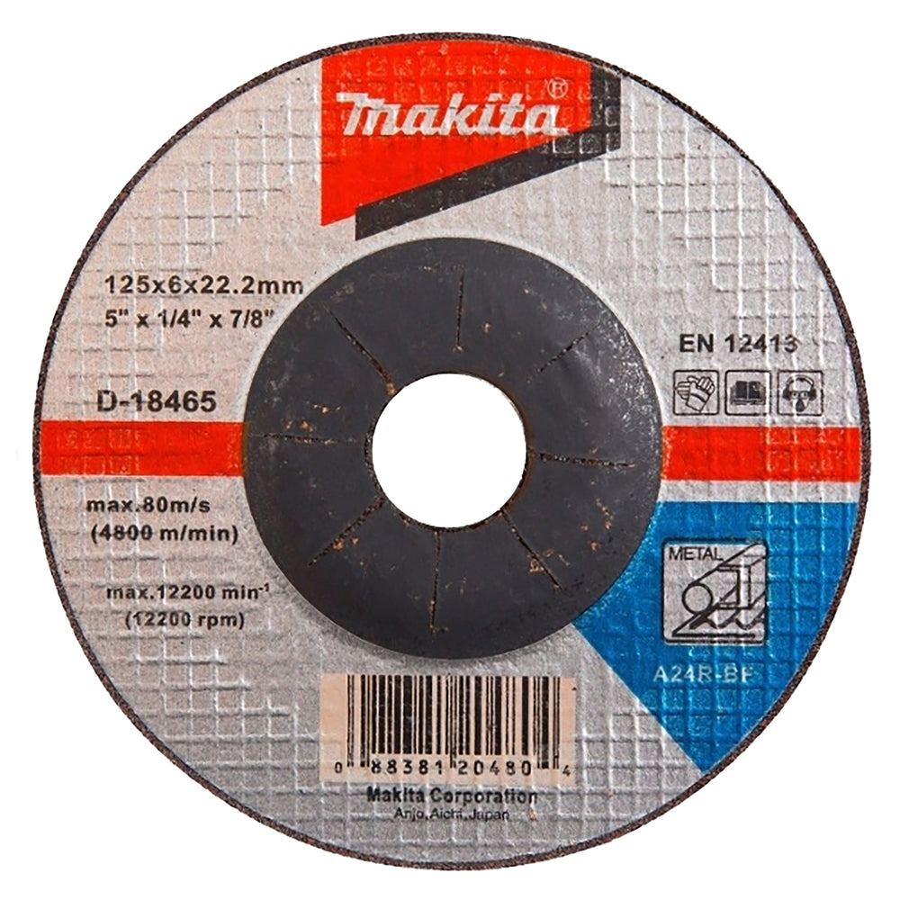 Makita D-18465 Schleifscheibe 125 x 6 mm, A24R, Metall