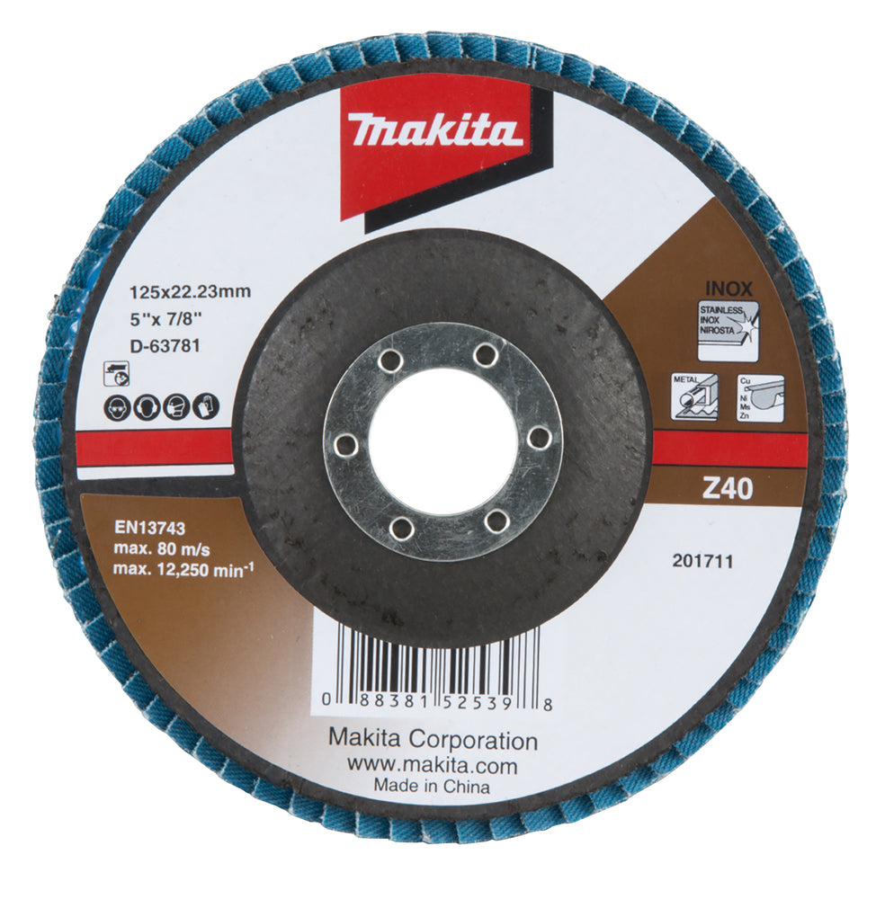 Makita D-63781 Fächerscheibe 125 x 22,23 mm, Z40