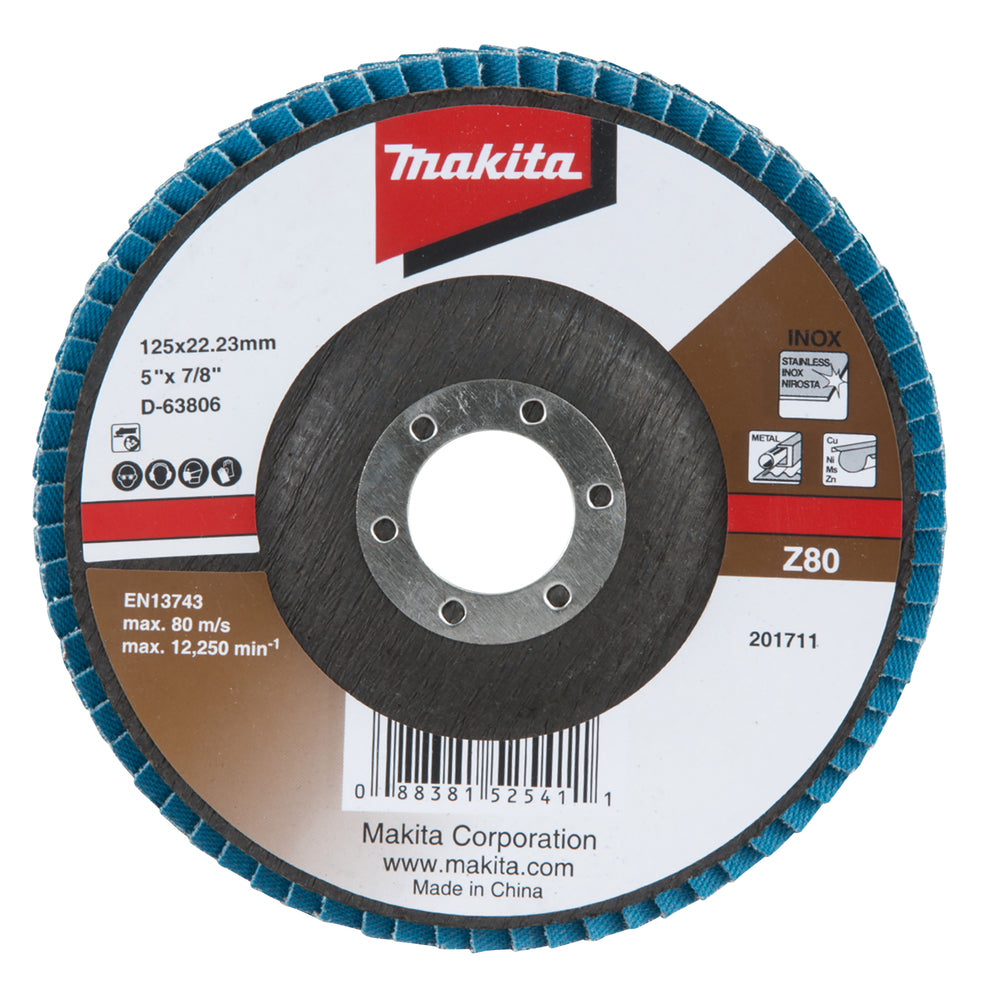 Makita D-63806 Fächerscheibe 125 x 22,23 mm, Z80