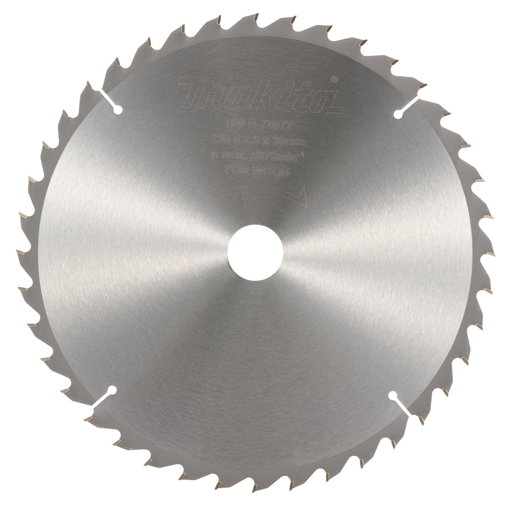 Makita D-74077 Kreissägeblatt 260X2,6X30mm 15° T40