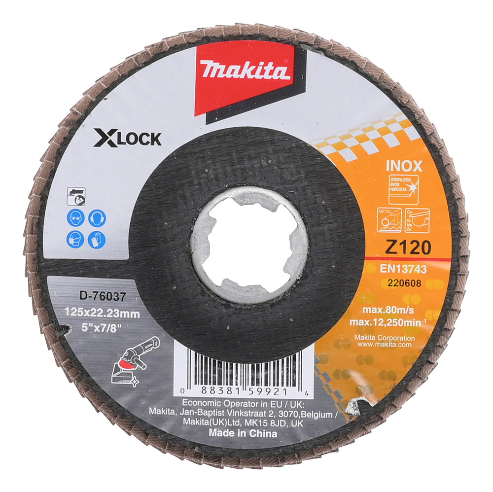 Makita D-76037 Fächerscheibe für X-Lock Winkelschleifer 125 mm Z120