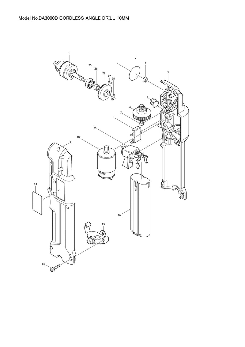 DA3000D exploded view