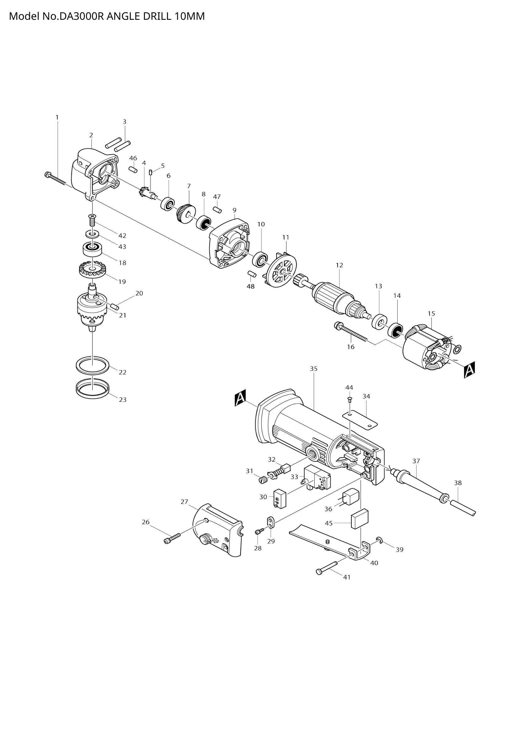 DA3000R exploded view