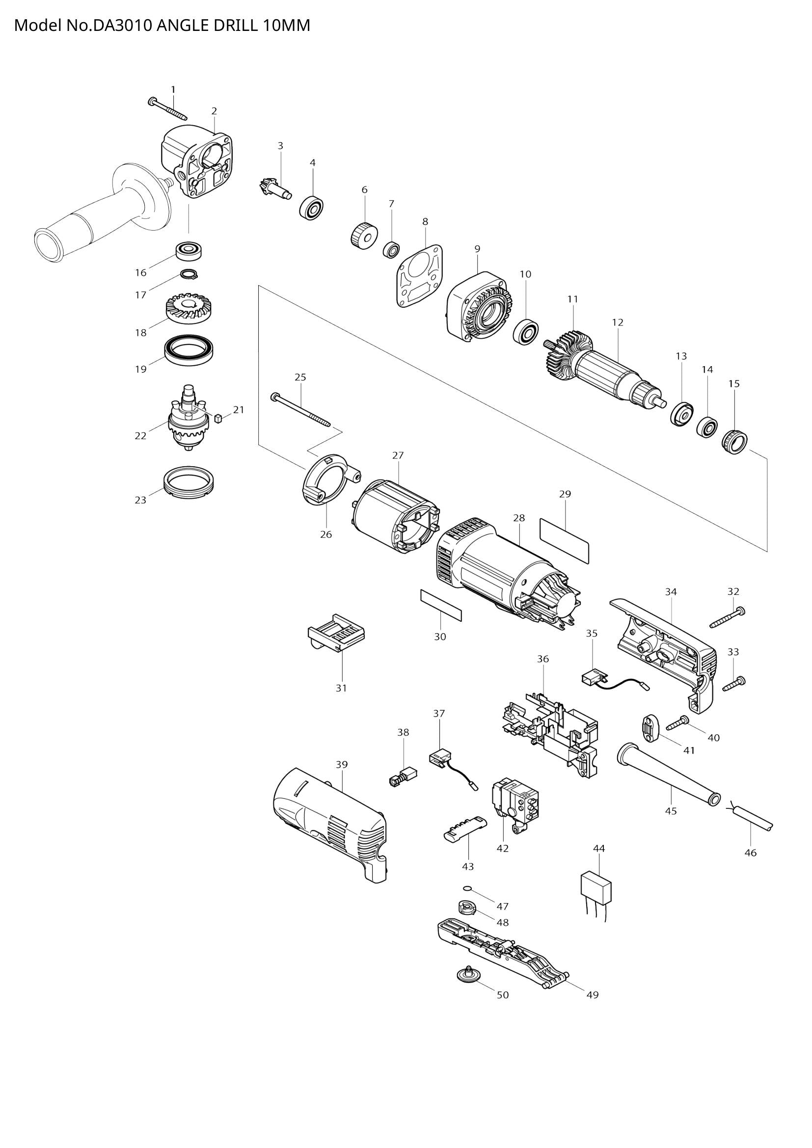 DA3010 exploded view