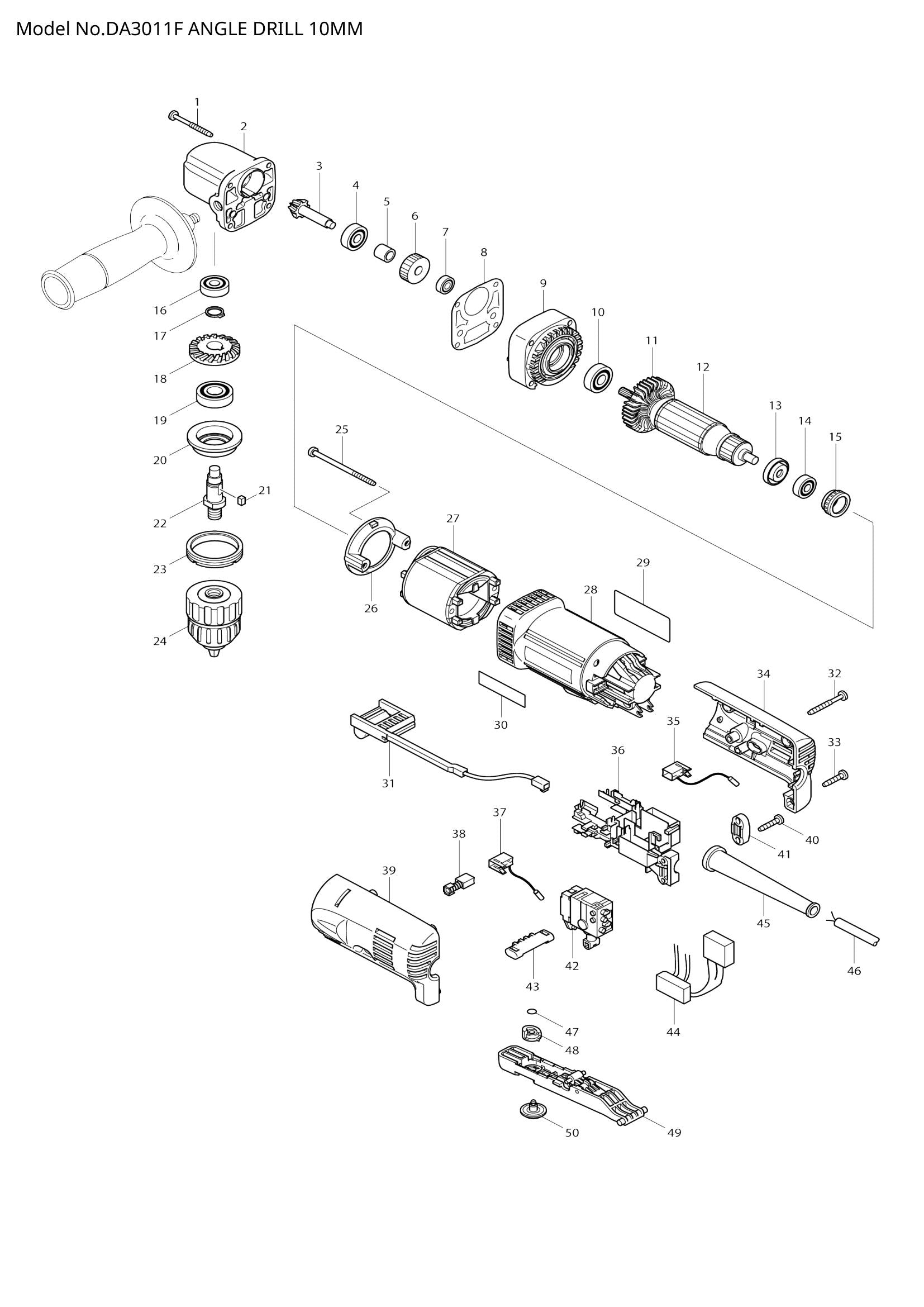 DA3011F exploded view