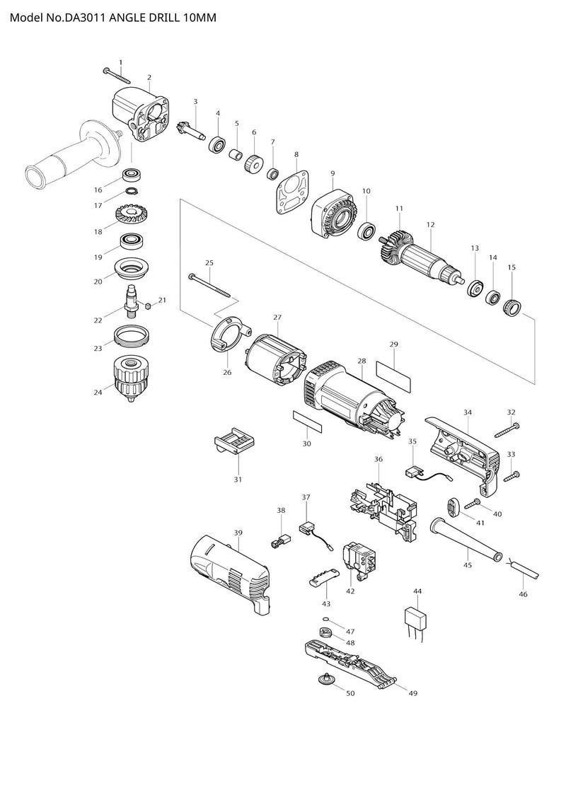 DA3011 exploded view