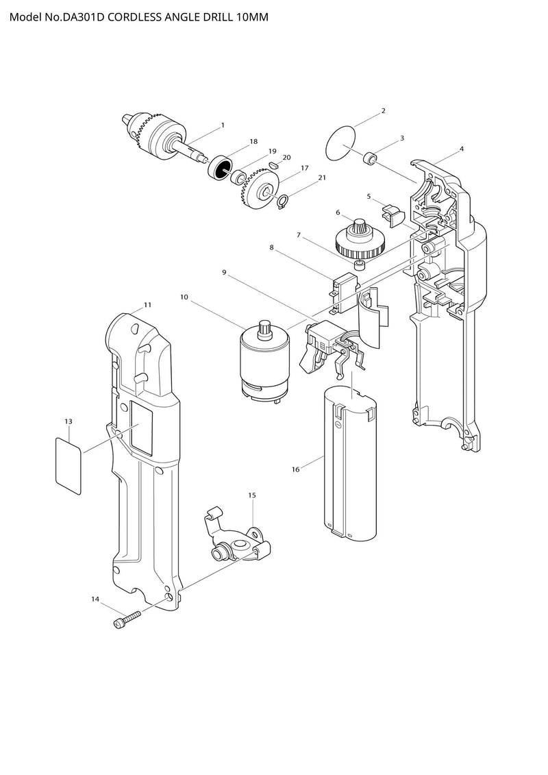 DA301D exploded view