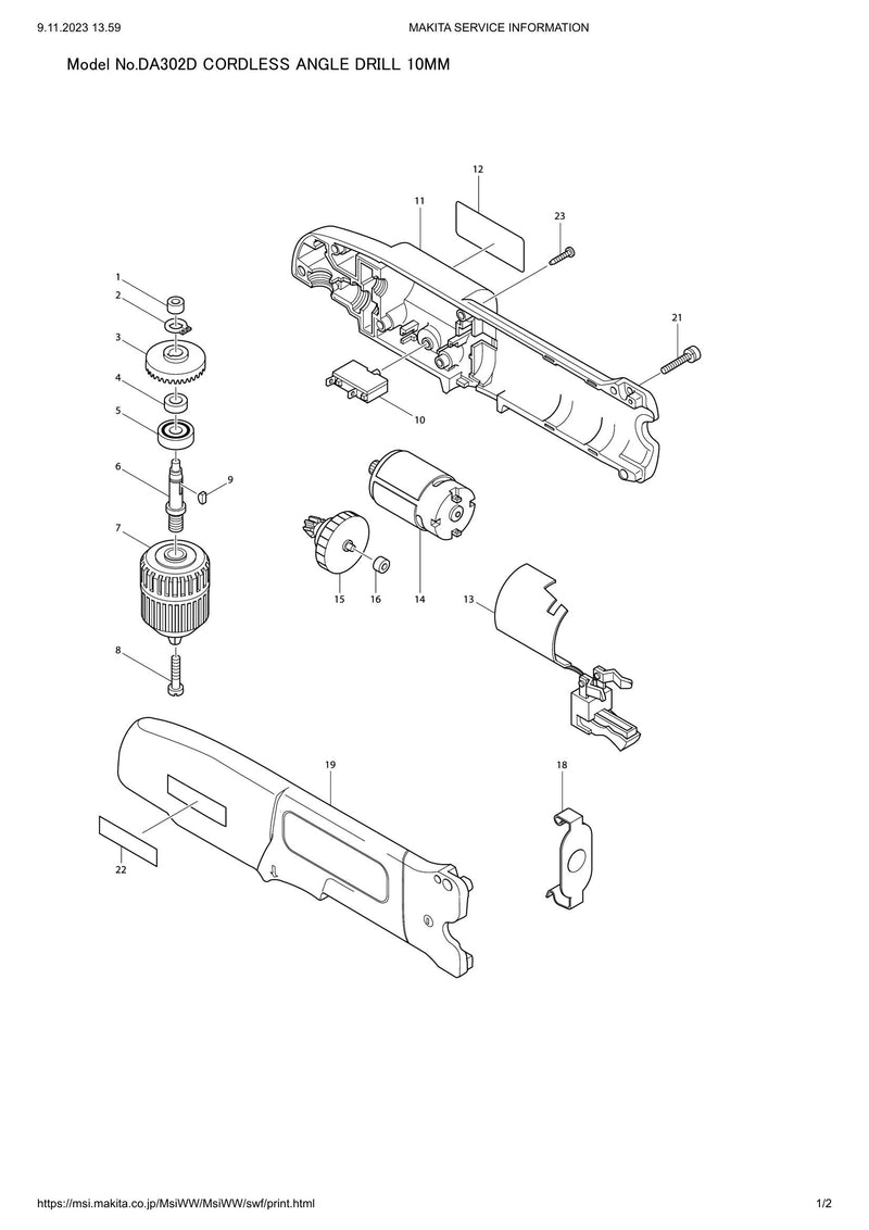DA302D exploded view