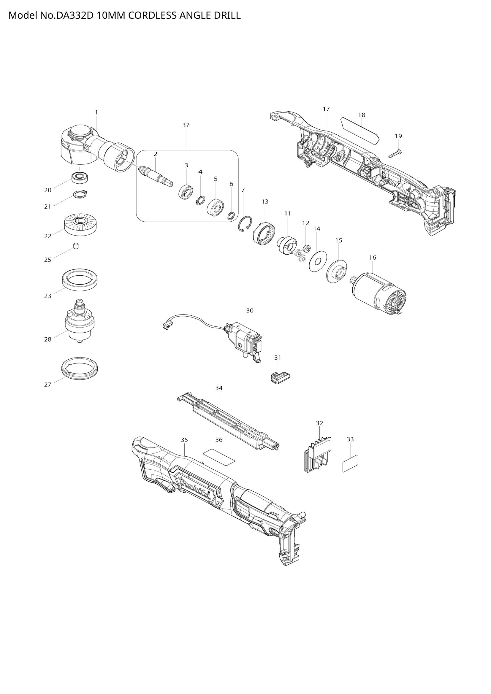 DA332D exploded view