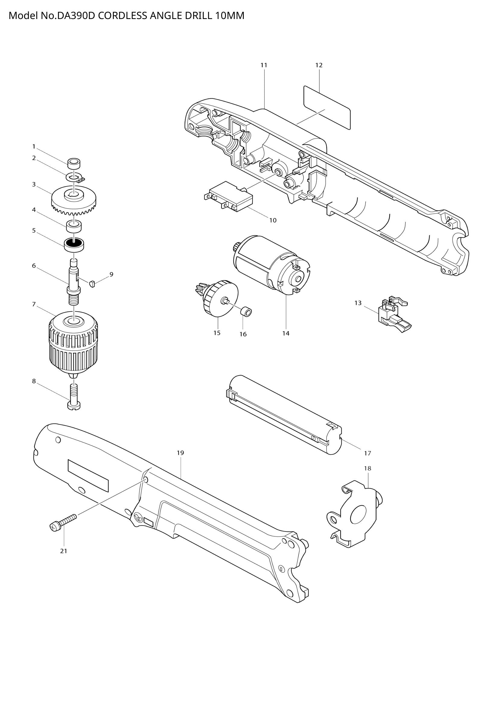 DA390D exploded view