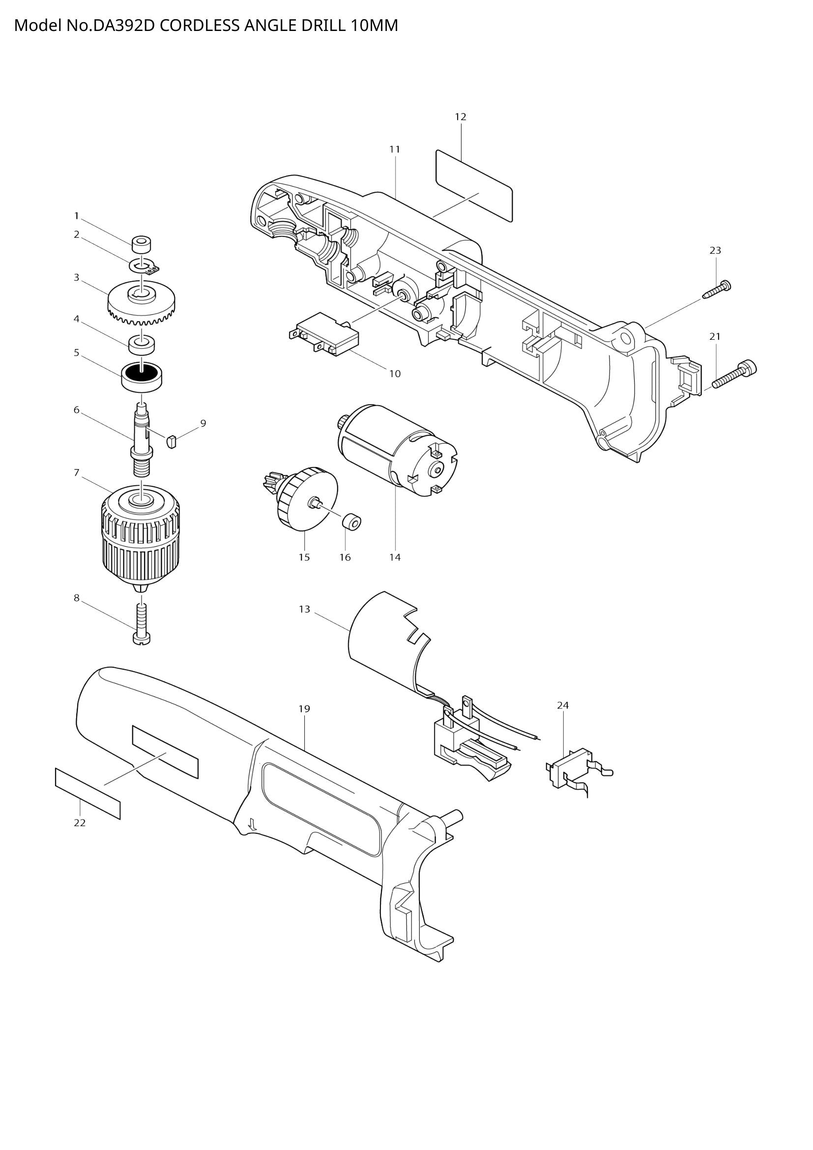 DA392D exploded view