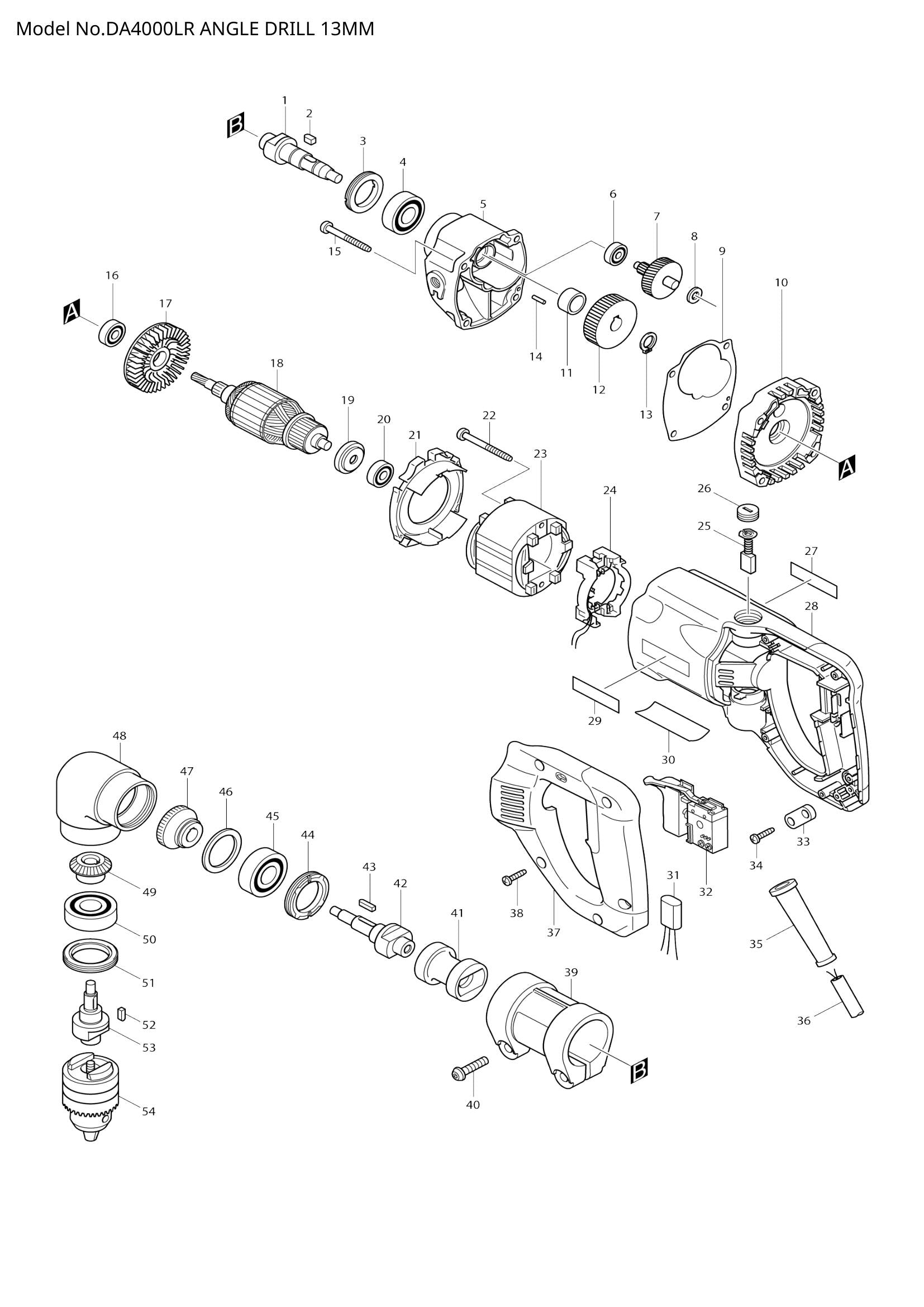 DA4000LR exploded view