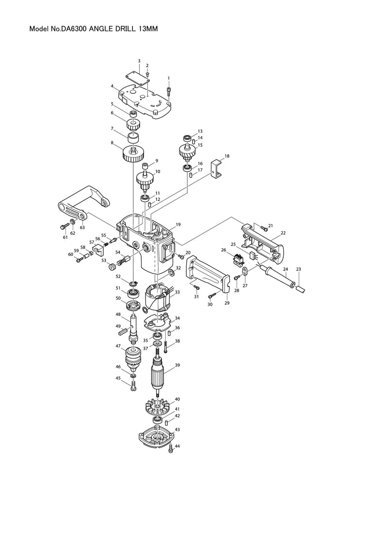 DA6300 exploded view