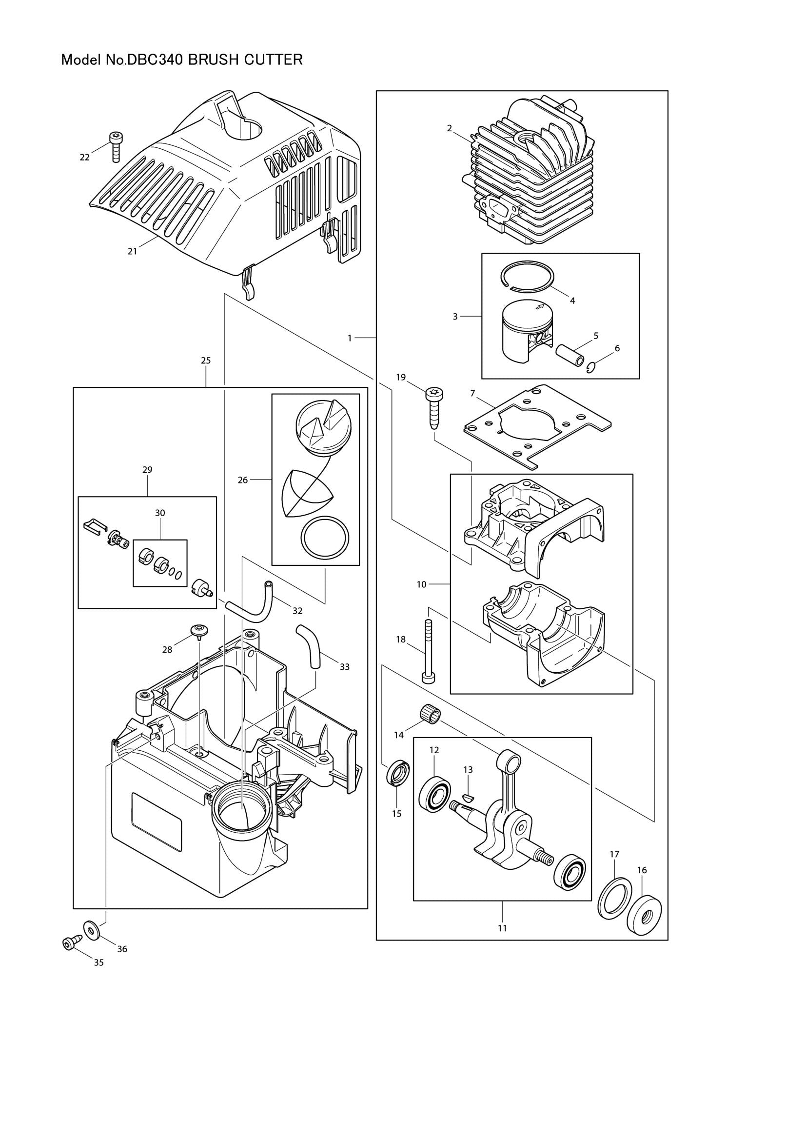 DBC340 exploded view