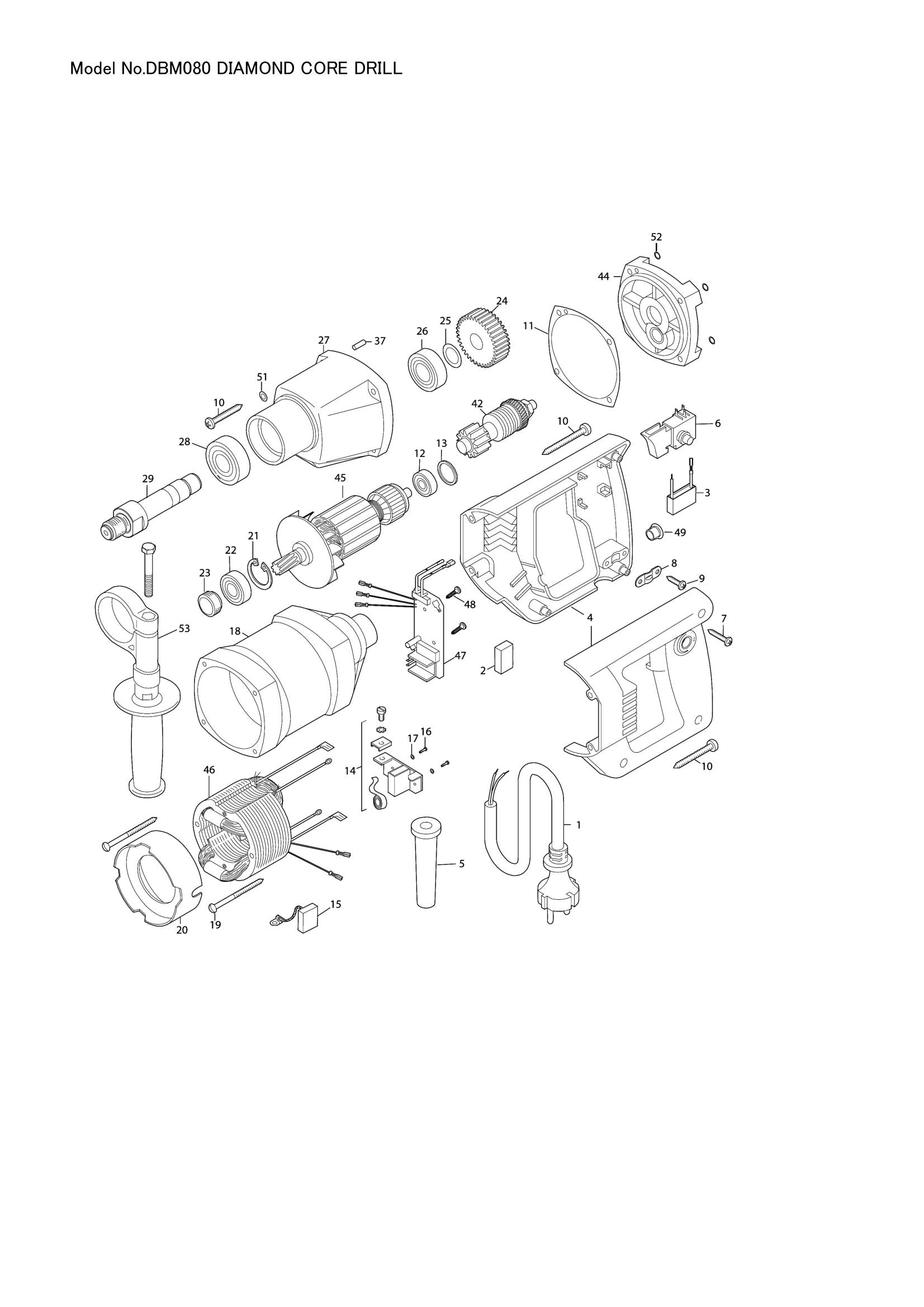 DBM080 exploded view