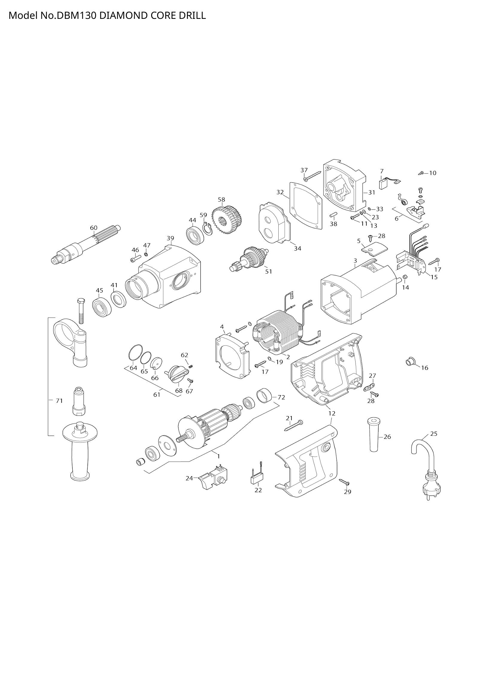 DBM130 exploded view