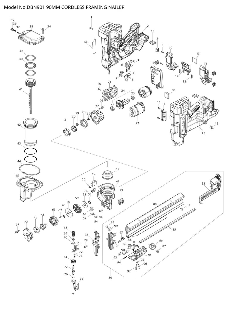 DBN901 exploded view