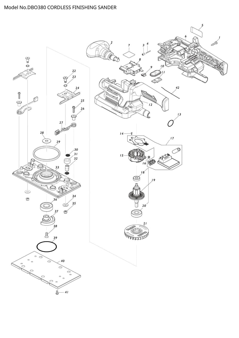 DBO380 exploded view