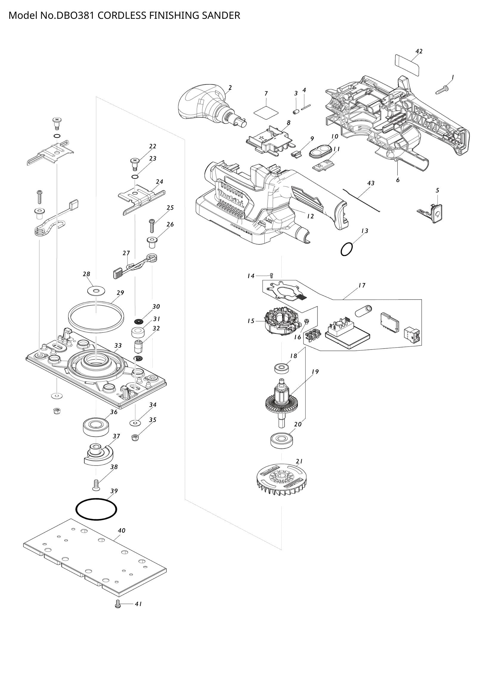 DBO381 exploded view