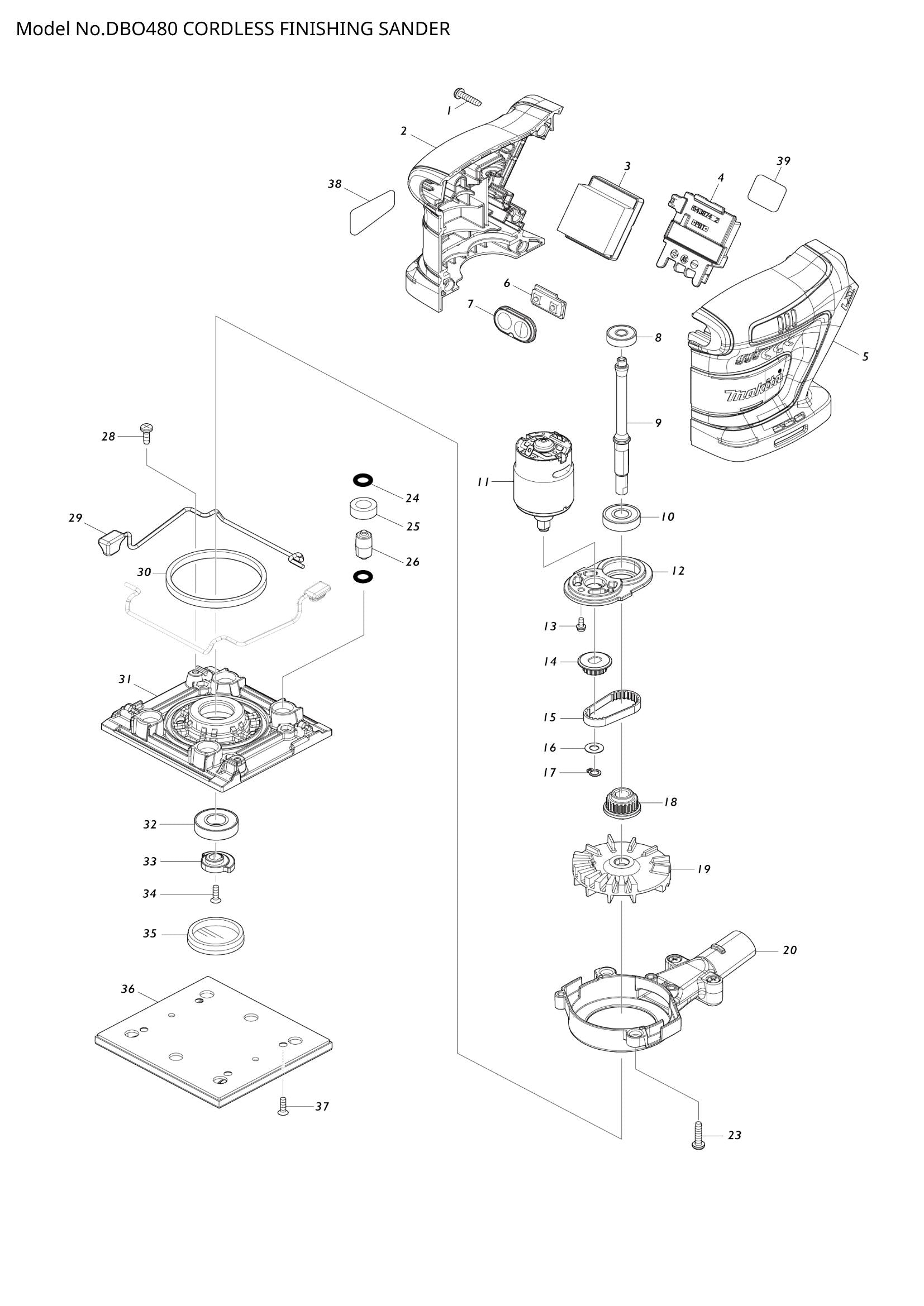 DBO480 exploded view