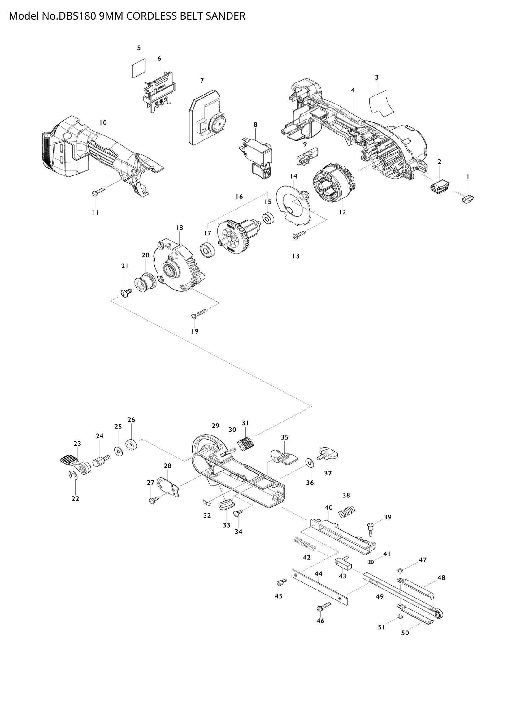 DBS180 exploded view
