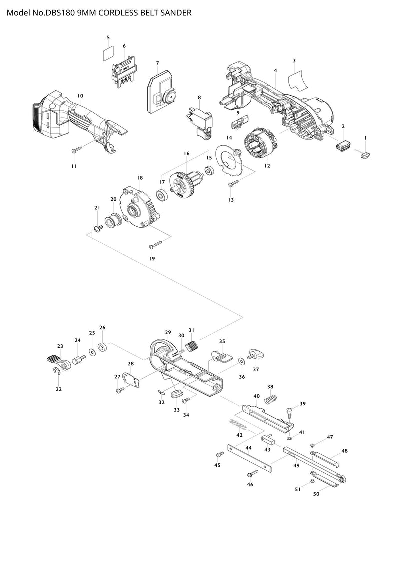 DBS180 exploded view