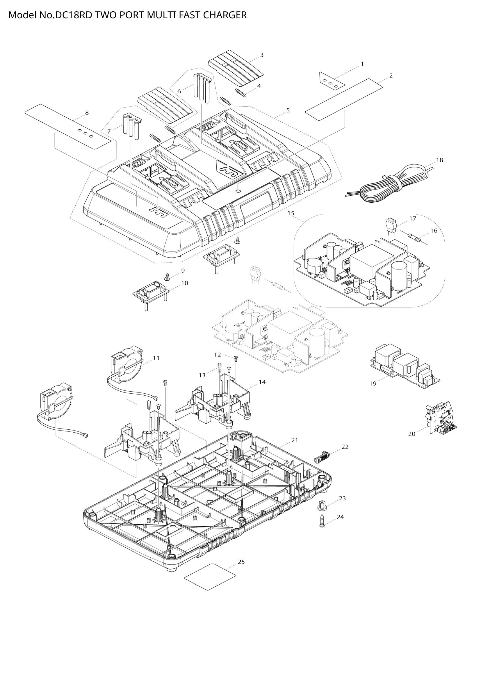 DC18RD exploded view