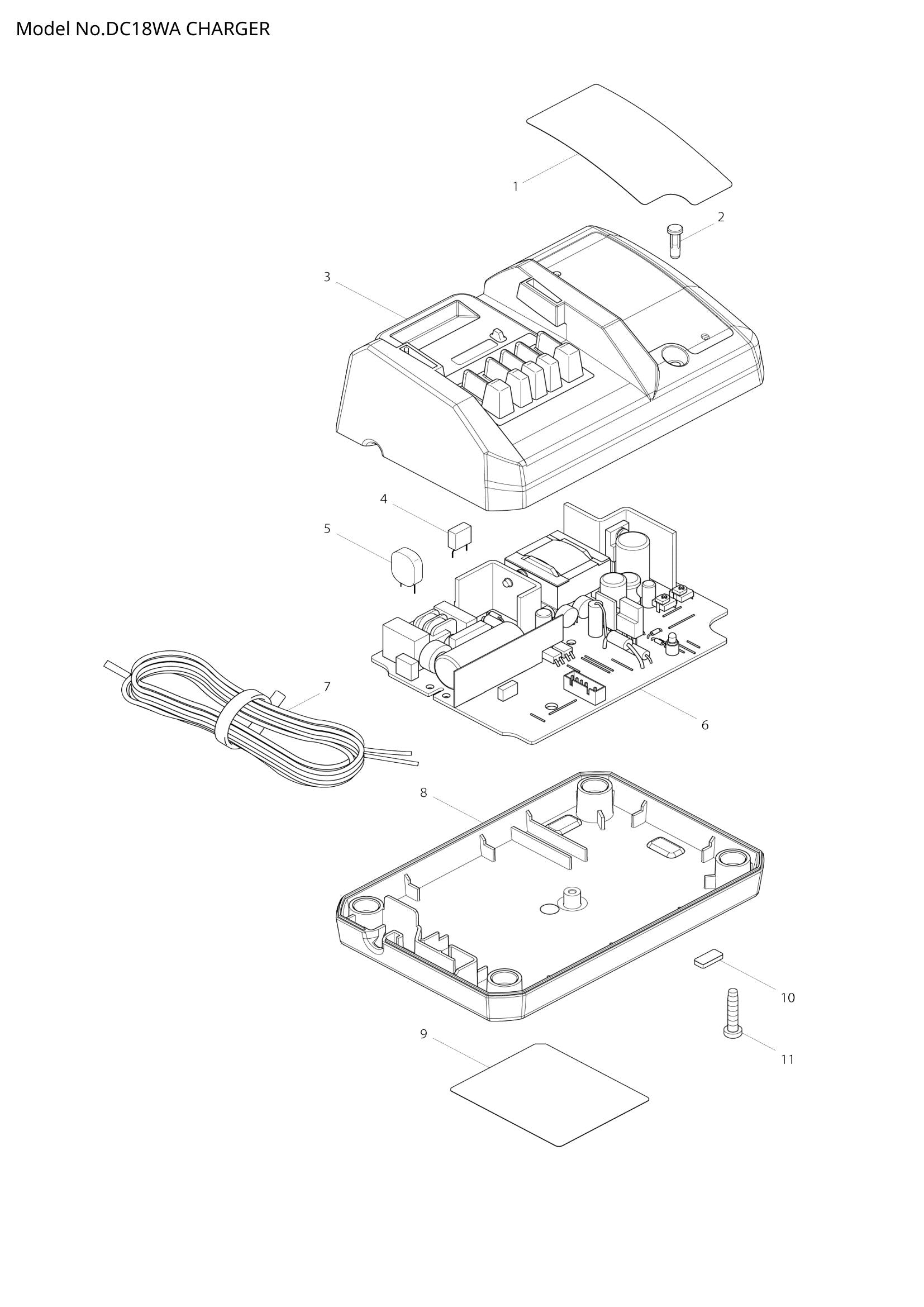 DC18WA exploded view