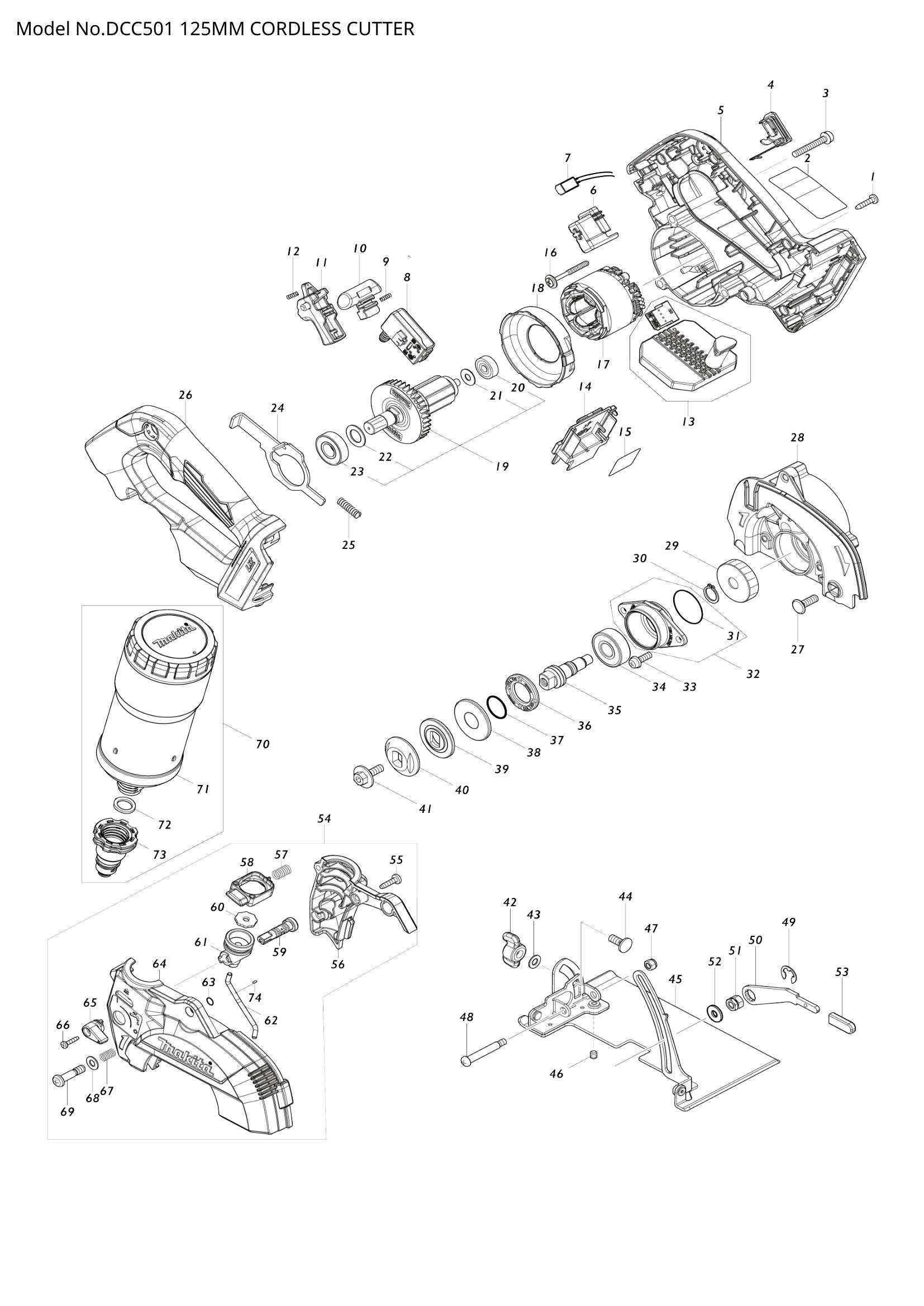 DCC501 exploded view