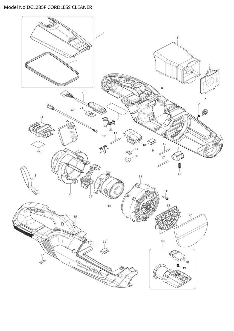 DCL285F exploded view