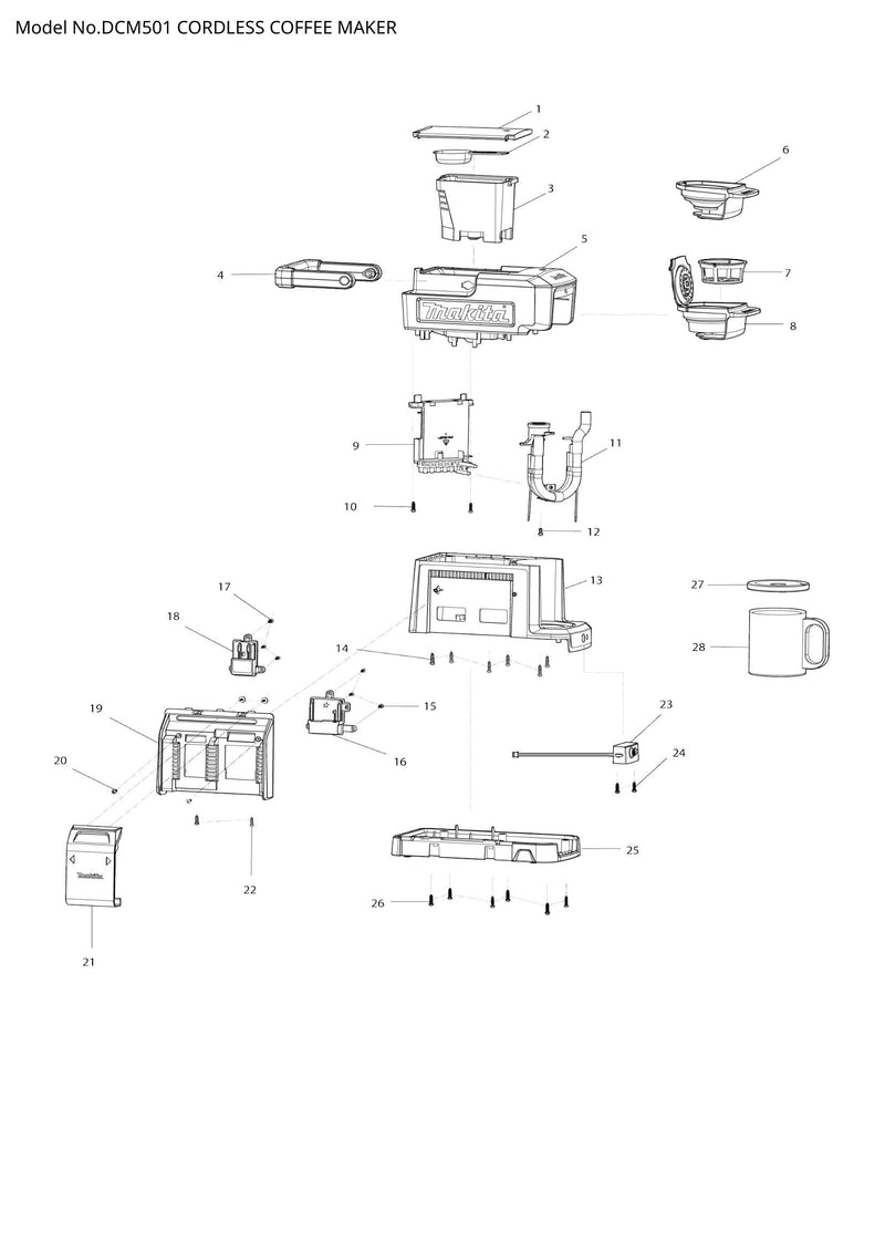 DCM501 exploded view