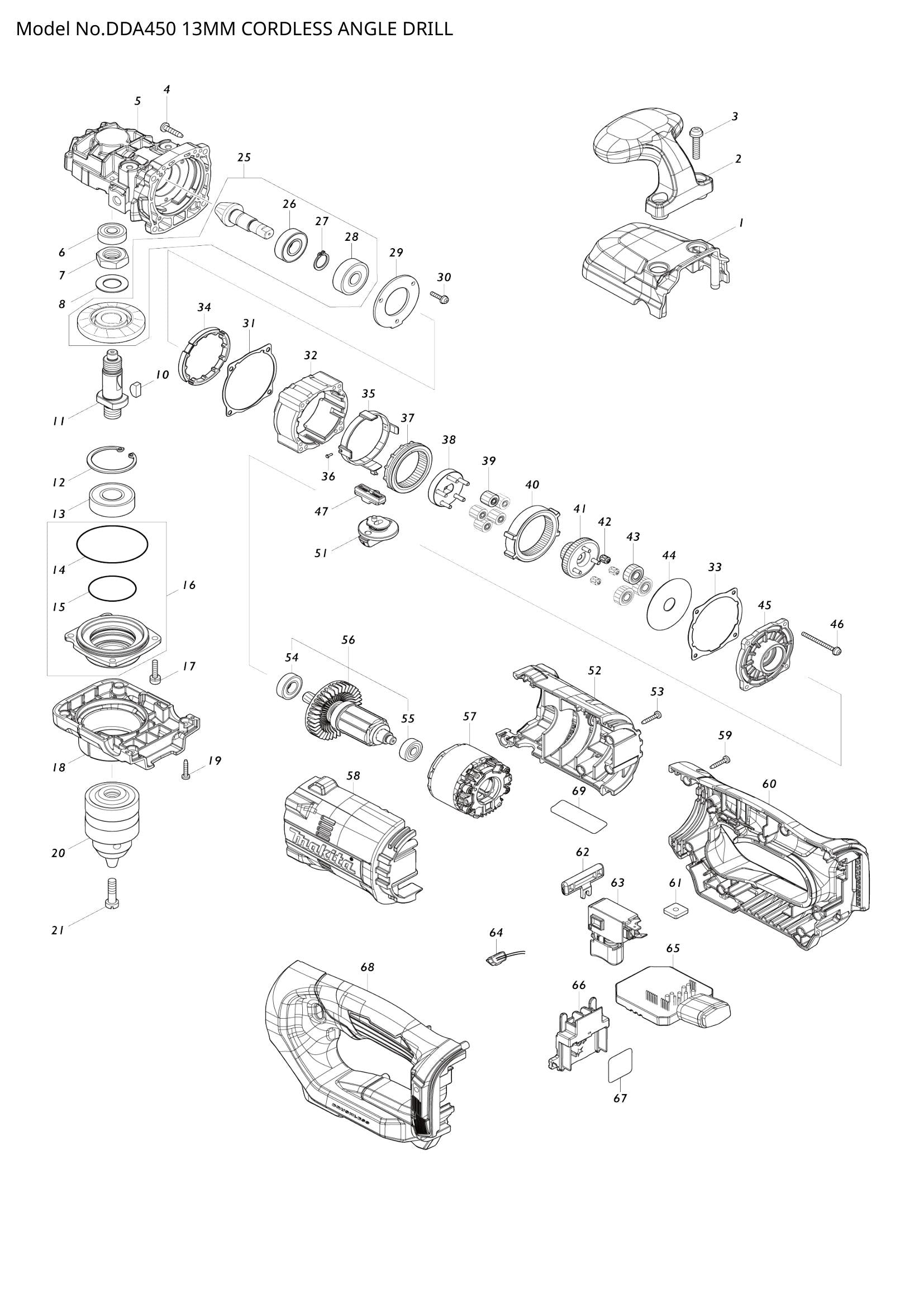DDA450 exploded view