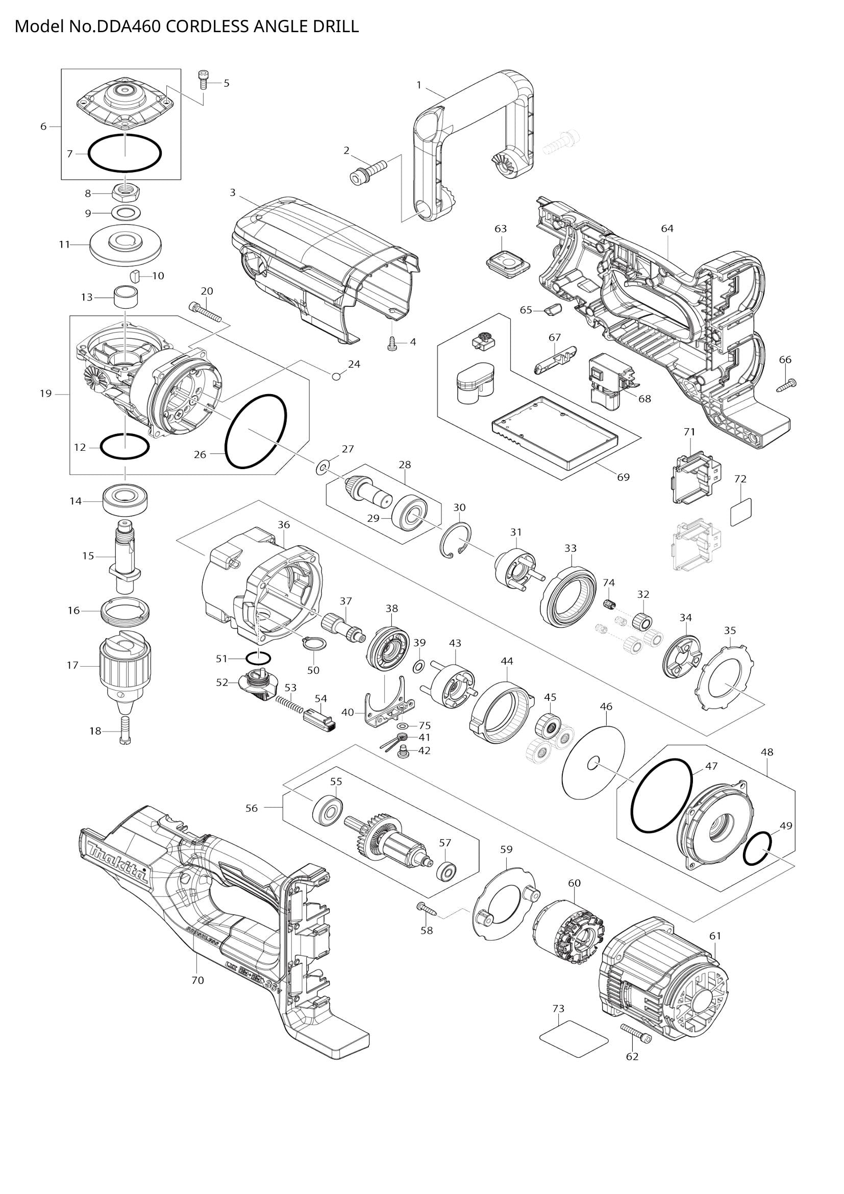 DDA460 exploded view