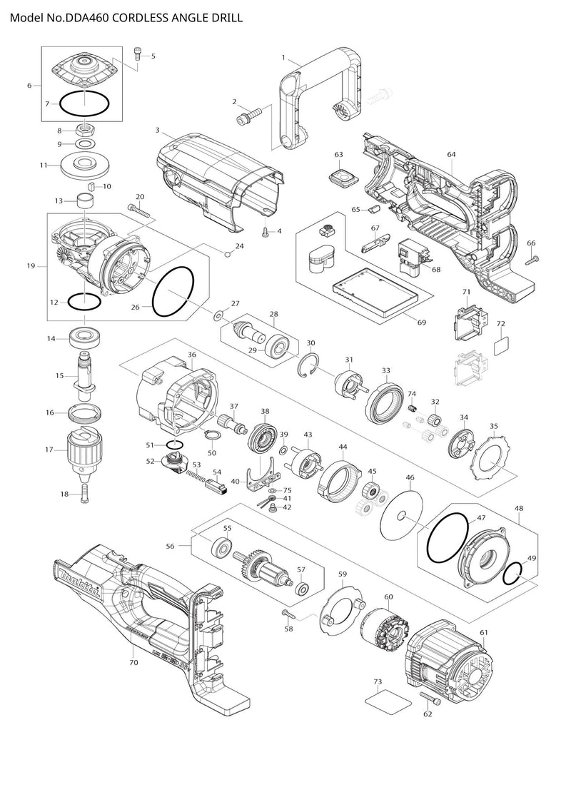 DDA460 exploded view