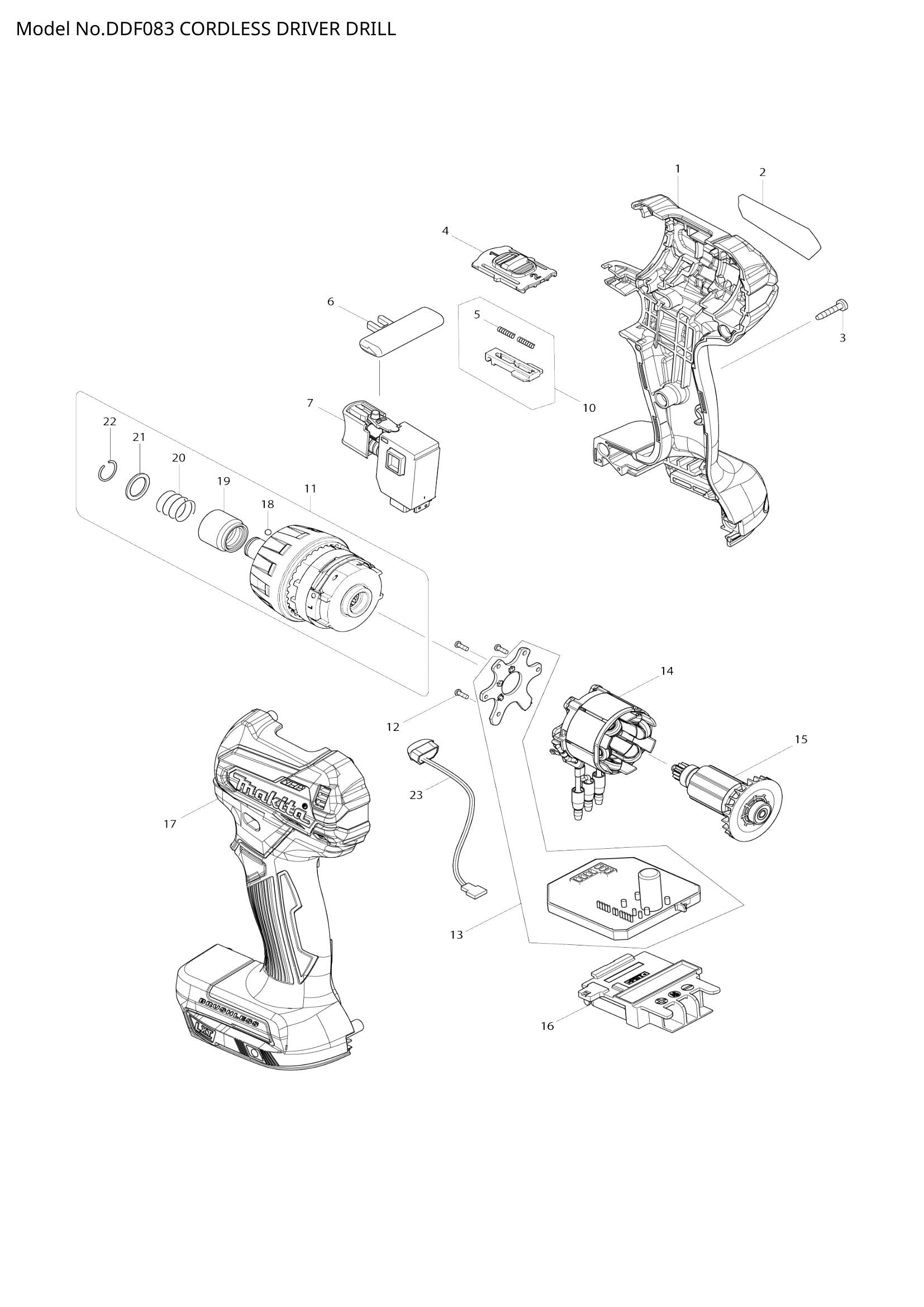 DDF083 exploded view