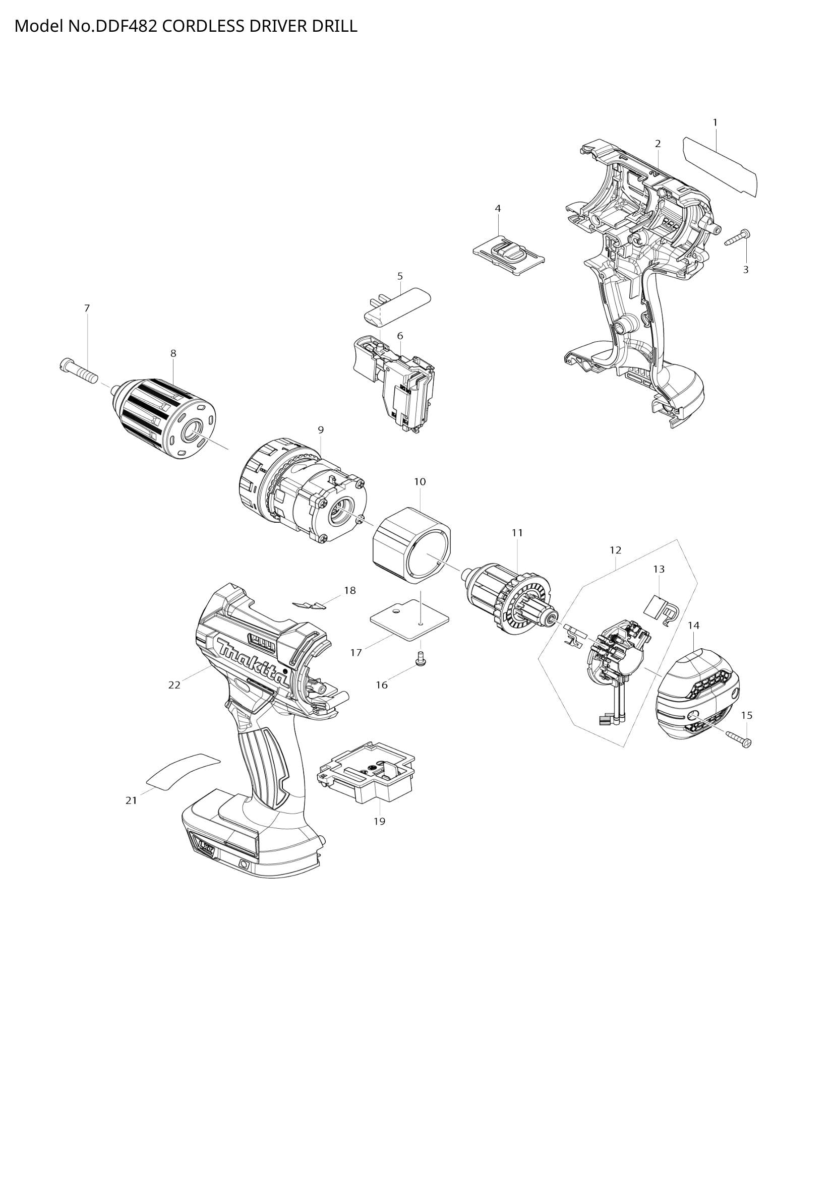 DDF482 exploded view