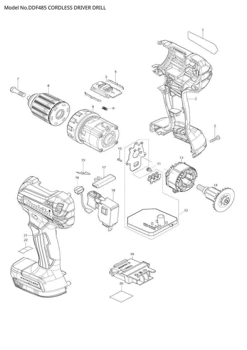 DDF485 exploded view